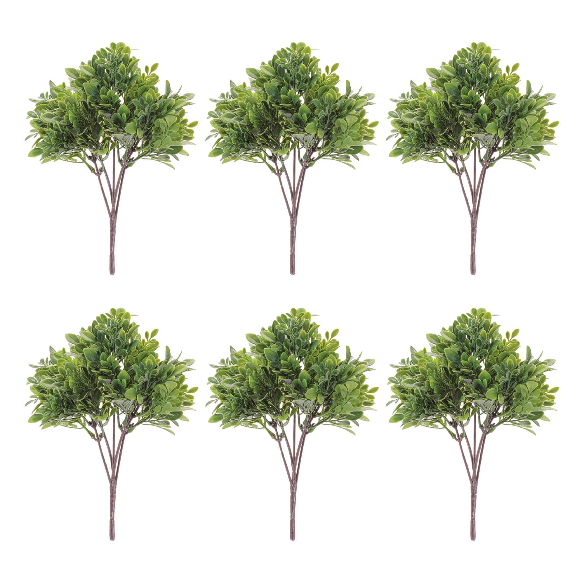 11.5" Boxwood Foliage Bush, 6ct.