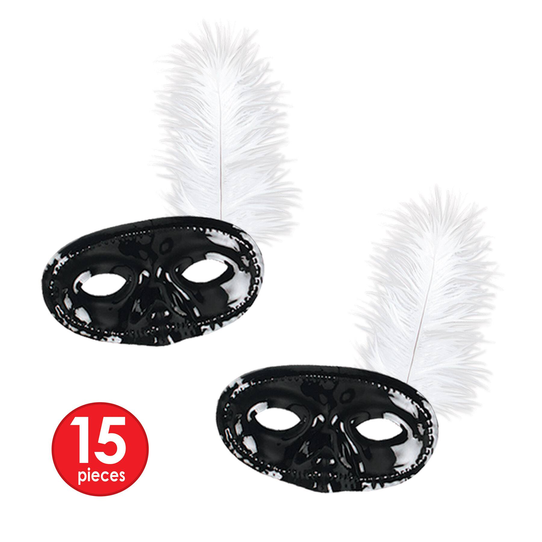 Beistle Black & White New Year Masquerade Party Favor Kit for 50