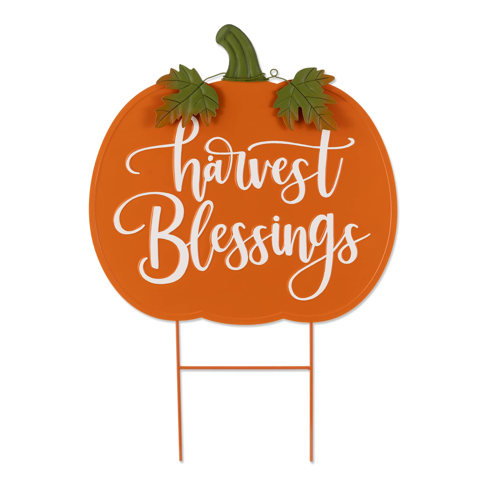 Glitzhome® 24" Fall Metal Pumpkin Yard Stake