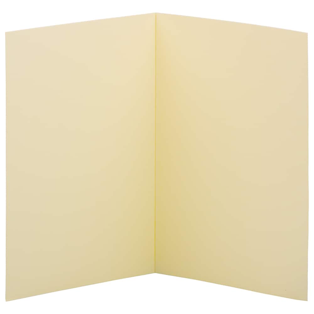 JAM Paper A7 Strathmore Ivory Wove Fold Over Cards