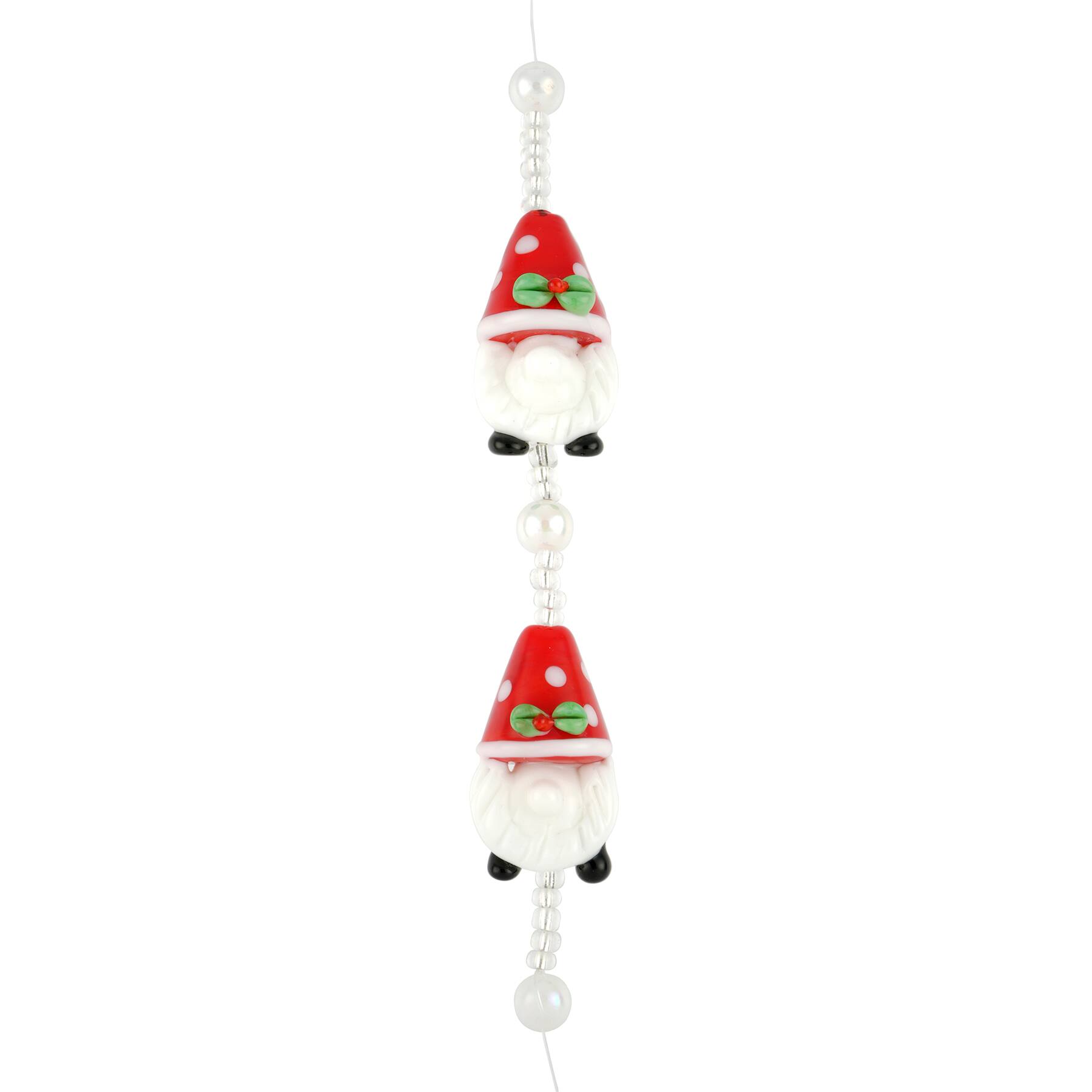 Christmas Gnome Lampwork Glass Bead Mix by Bead Landing™