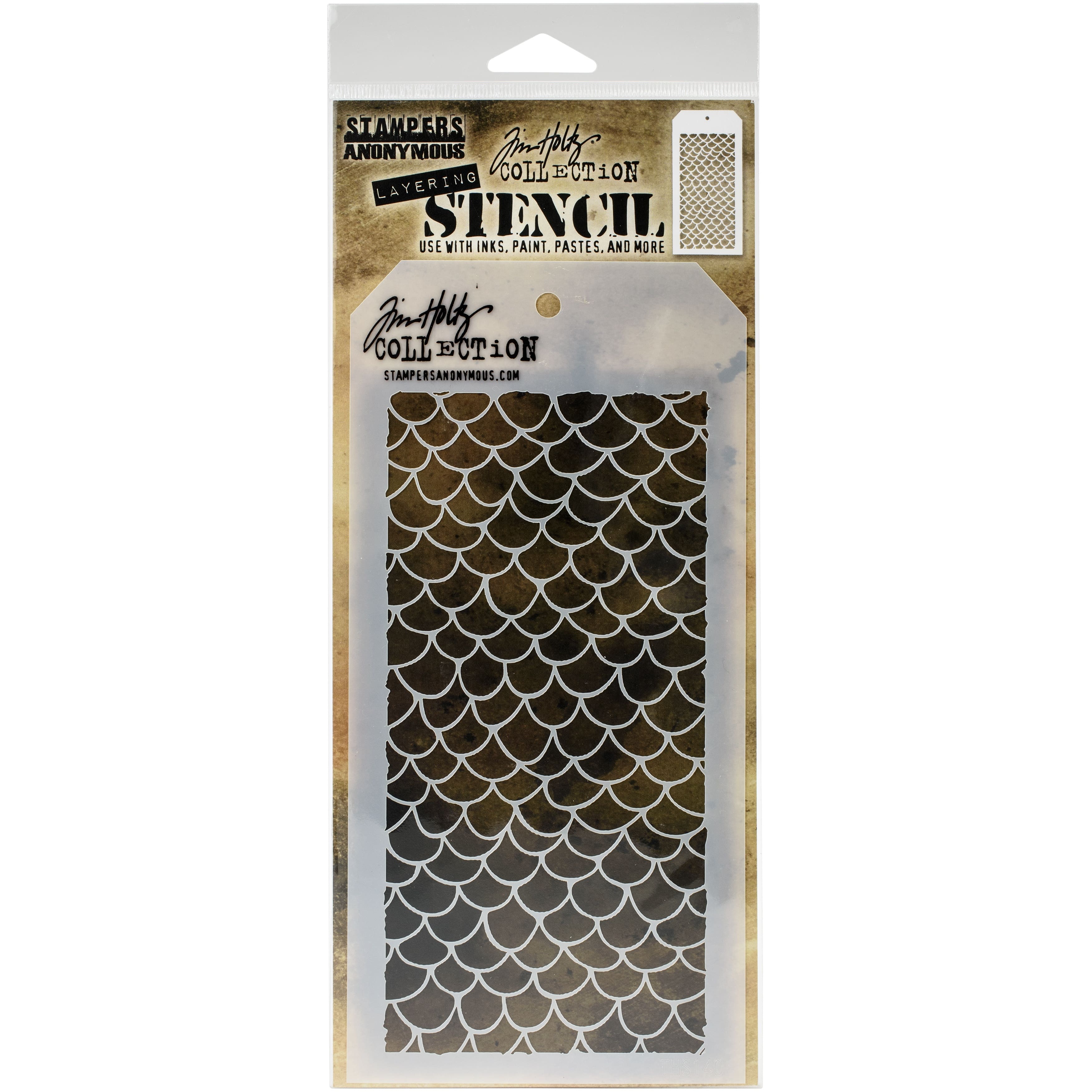Stampers Anonymous Tim Holtz® Scales Layered Stencil