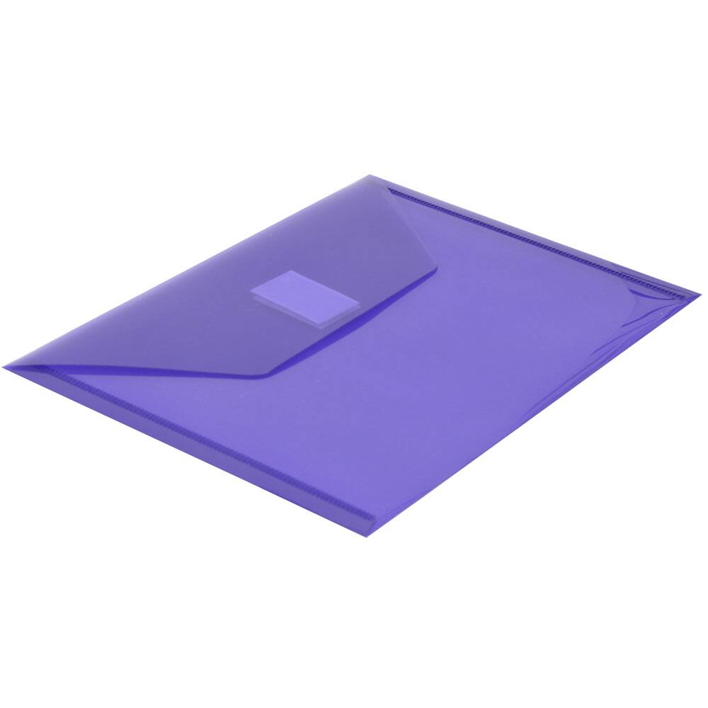 JAM Paper 5.5" x 7.5" Plastic Hook & Loop Closure Envelopes