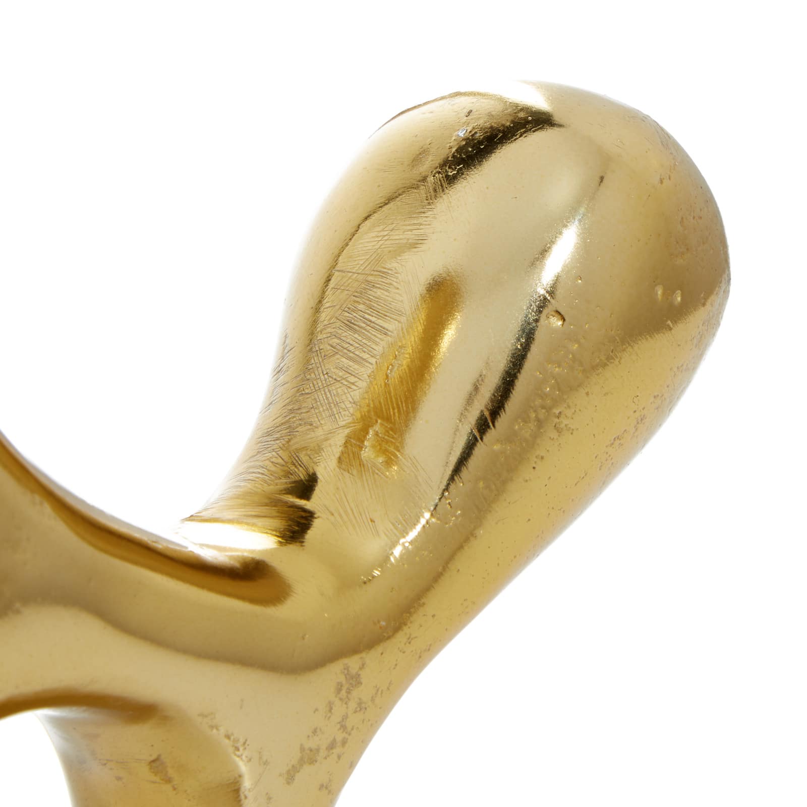 CosmoLiving by Cosmopolitan 9" Gold Aluminum Contemporary Abstract Sculpture