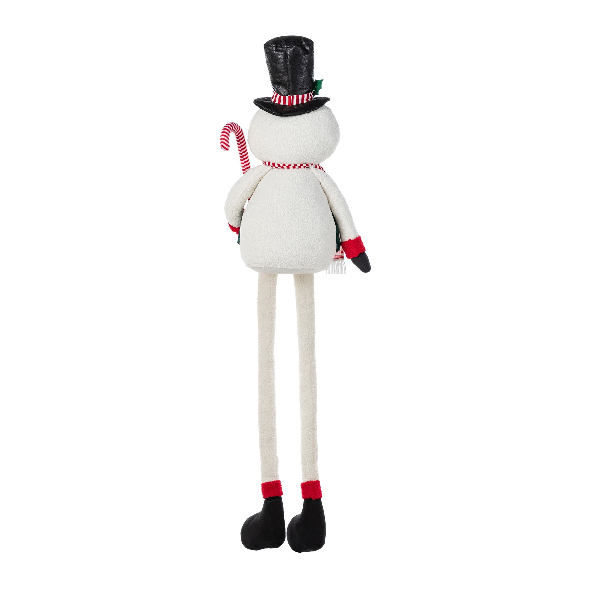 Glitzhome® 60"H Christmas Oversized Fabric Snowman With Dangle Legs