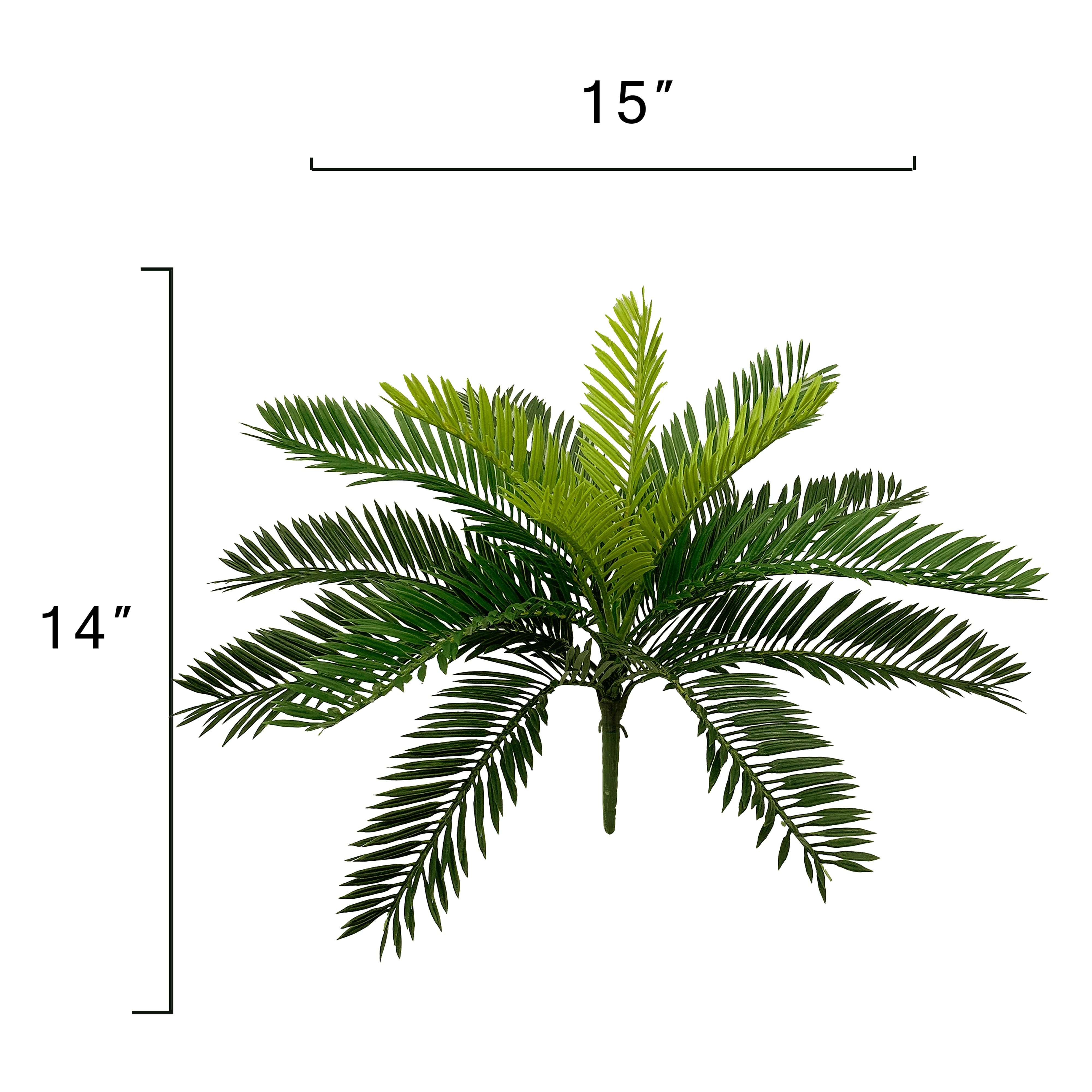 15.75" Green Cycas Palm Bush by Ashland®