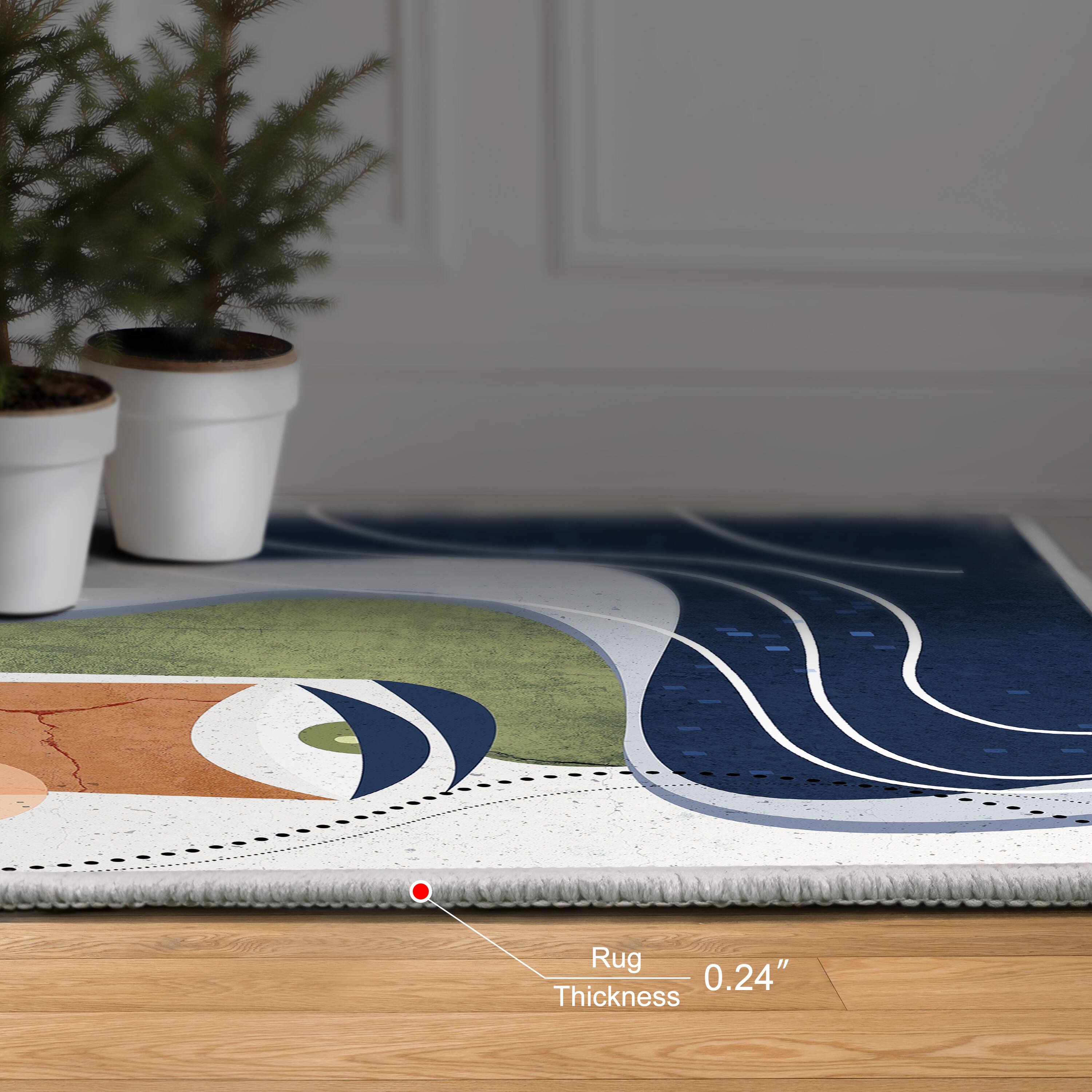 Empire Art Direct 5ft. x 7.5ft. Area I Tapis D'Art Aura Washable Geometric Area Rug