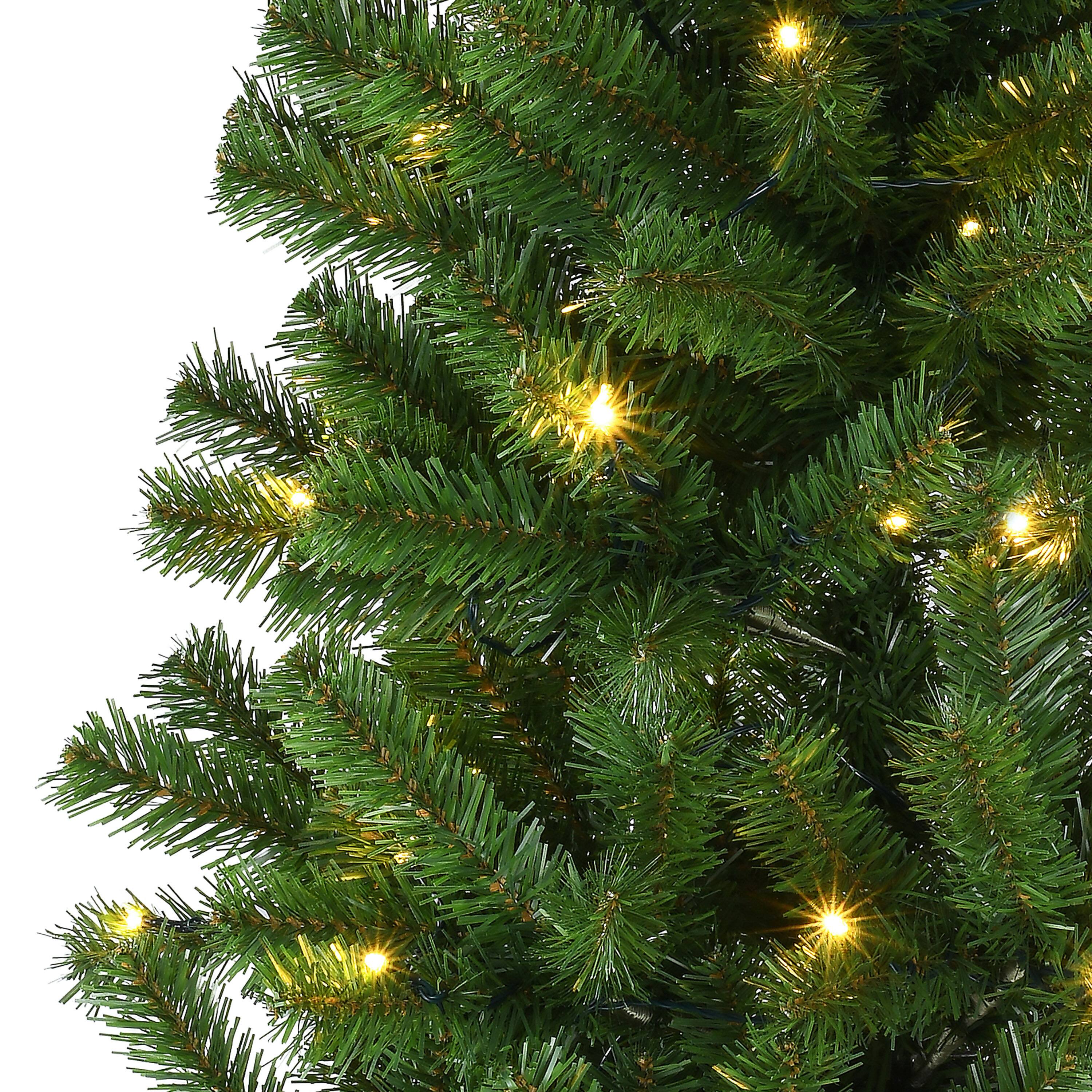 6ft. Pre-Lit Canadian Spruce Artificial Christmas Tree, Warm White LED Lights