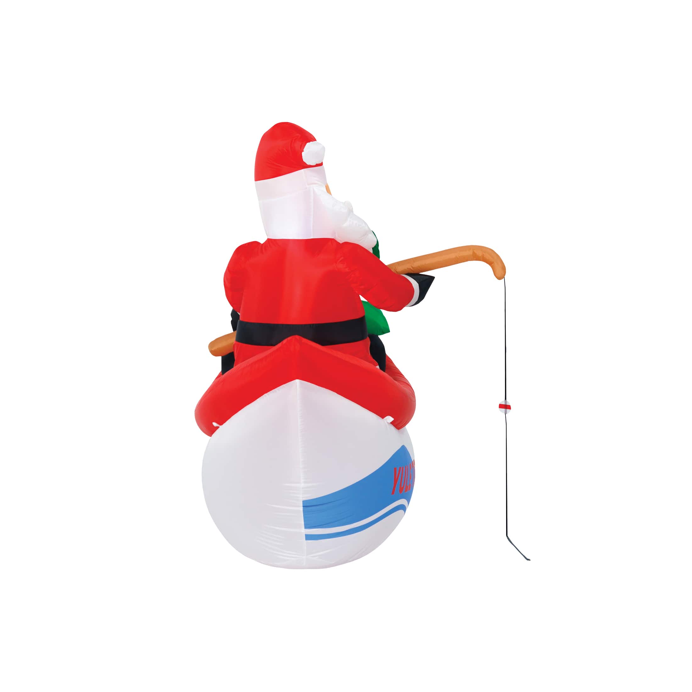 A Holiday Company 8ft. Inflatable Fishing Santa in Boat
