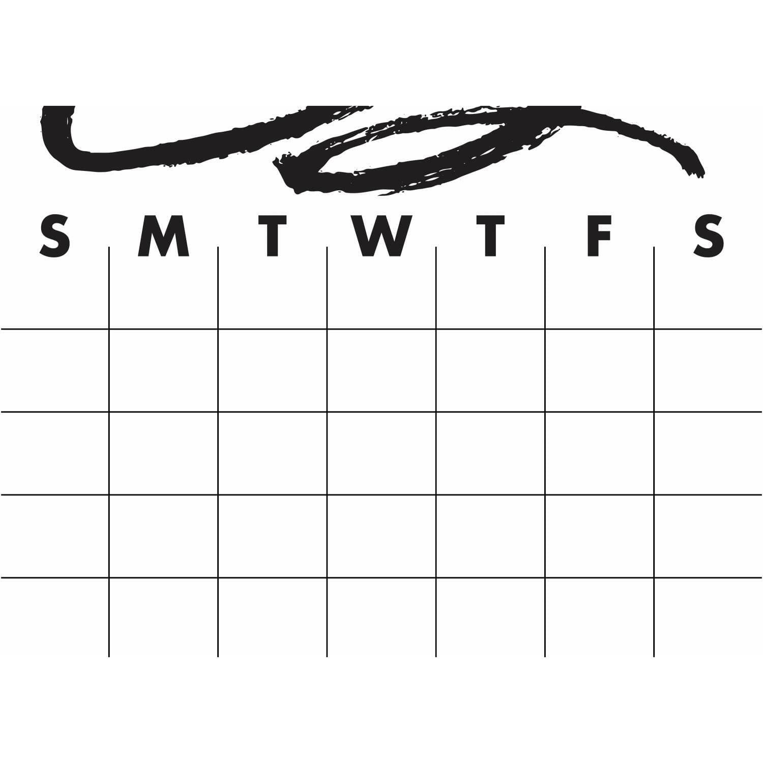 RoomMates Doodle Dry Erase Calendar Peel & Stick Wall Decal