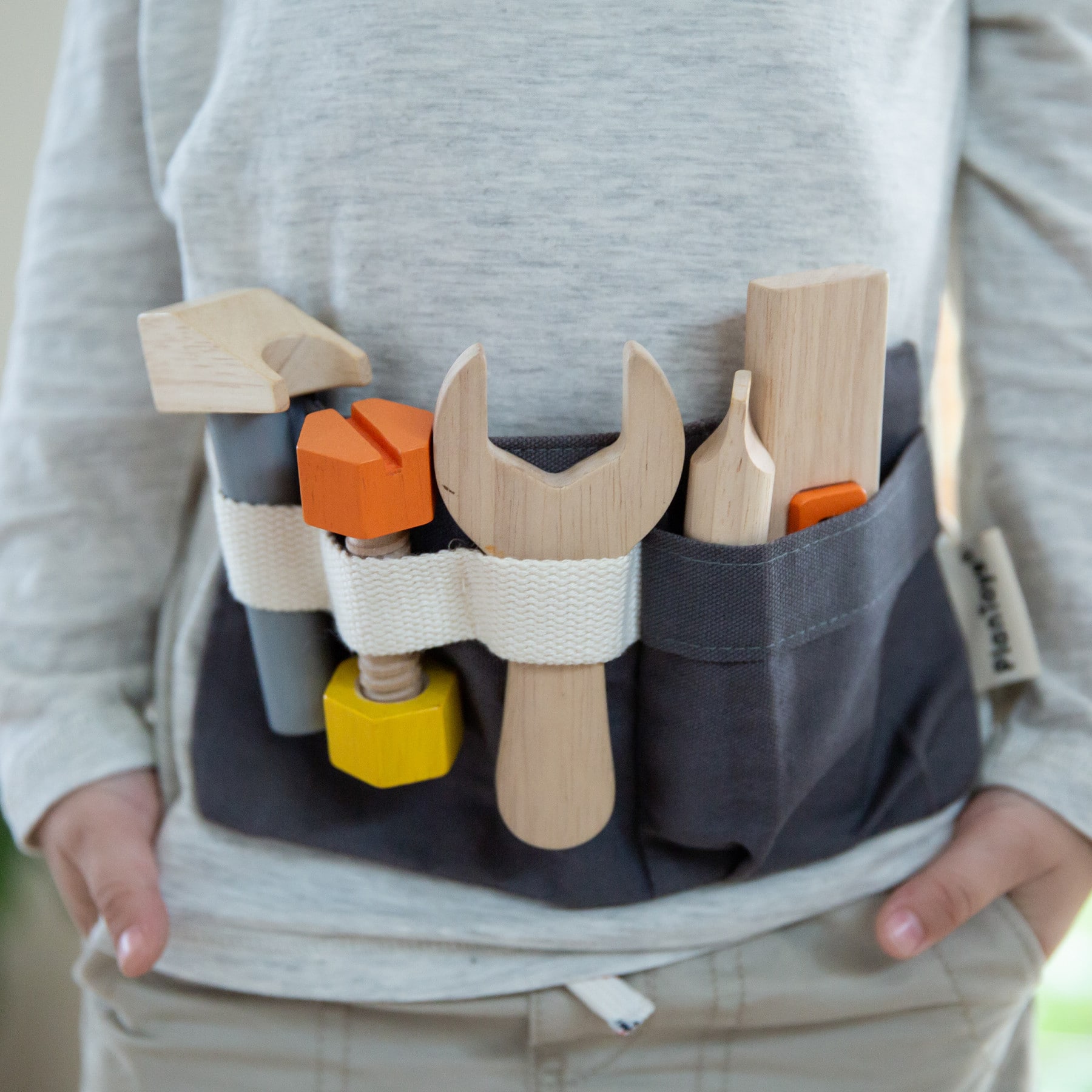 PlanToys Pretend Play Tool Belt & Wooden Tool Set