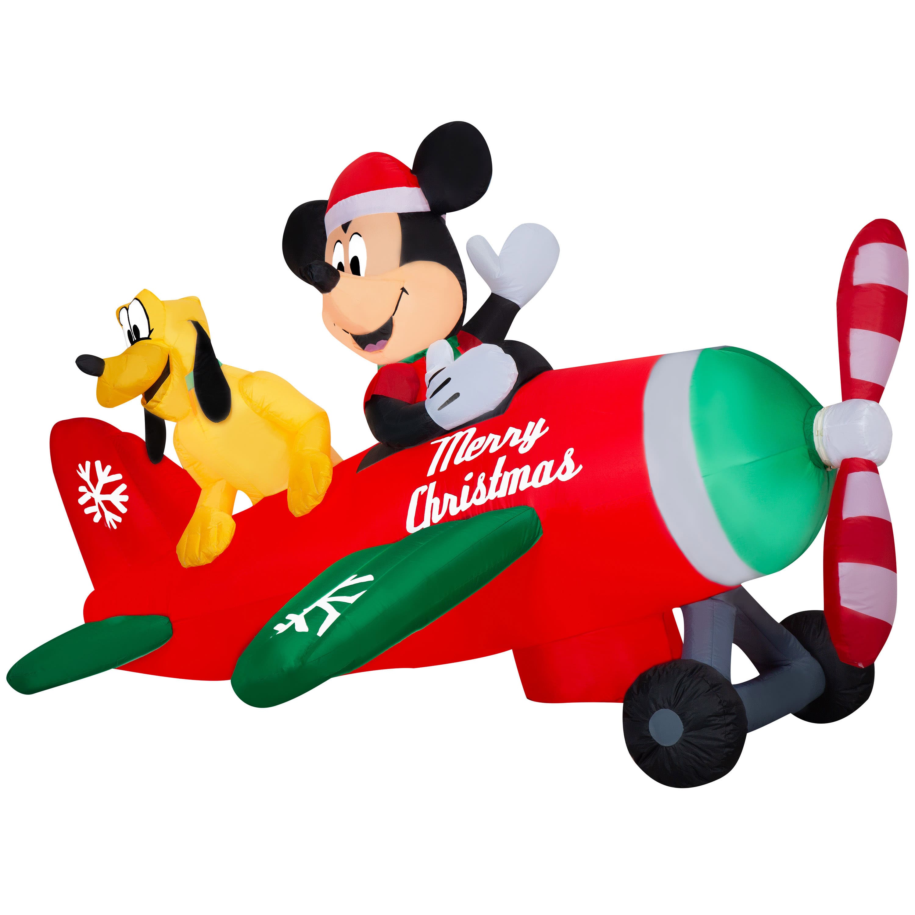 4.5ft. Animated Airblown® Mickey & Pluto Clubhouse Airplane Scene