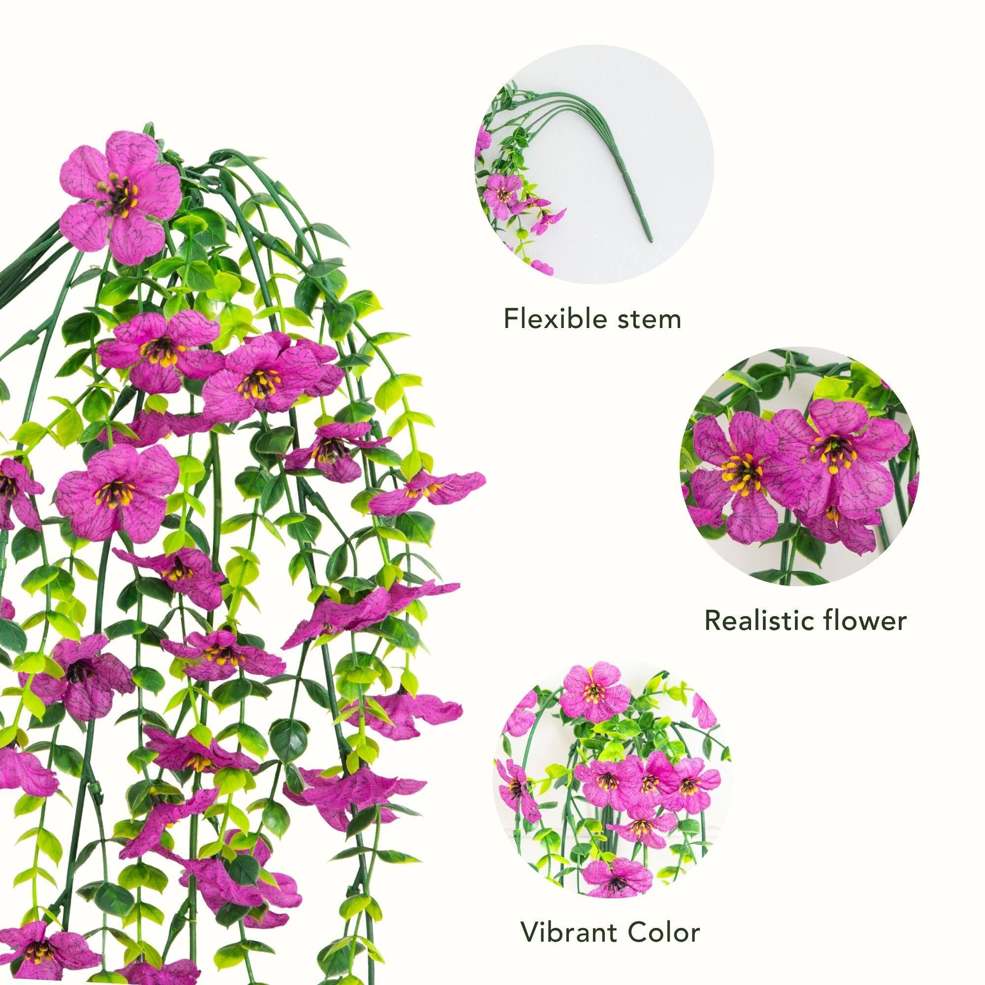 30" UV Resistant Artificial Daisy Hanging Bushes, 6ct.