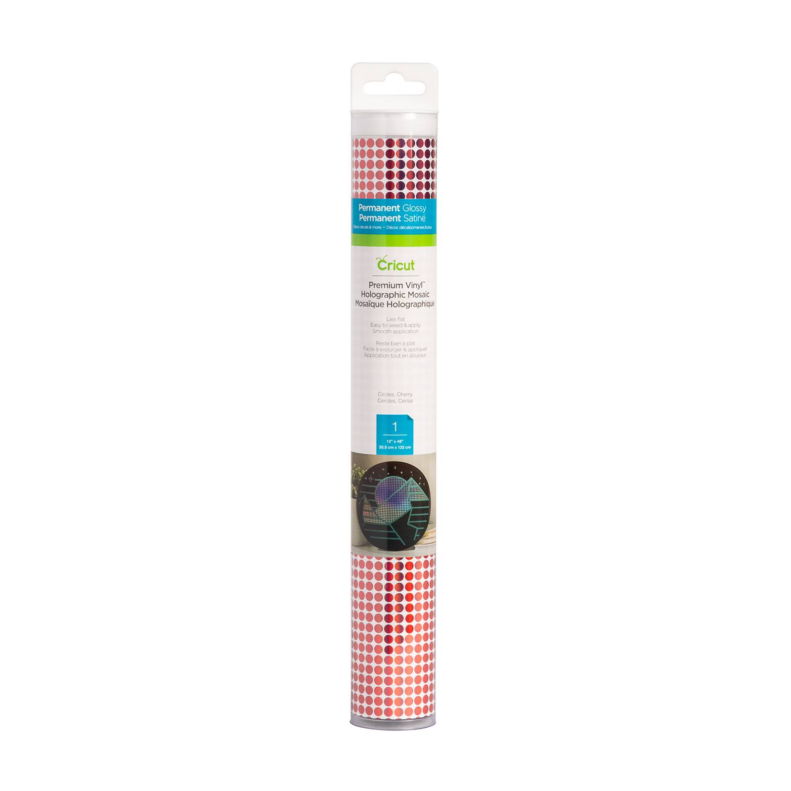 Cricut® Premium Vinyl™ Cherry Holographic Mosaic Circles