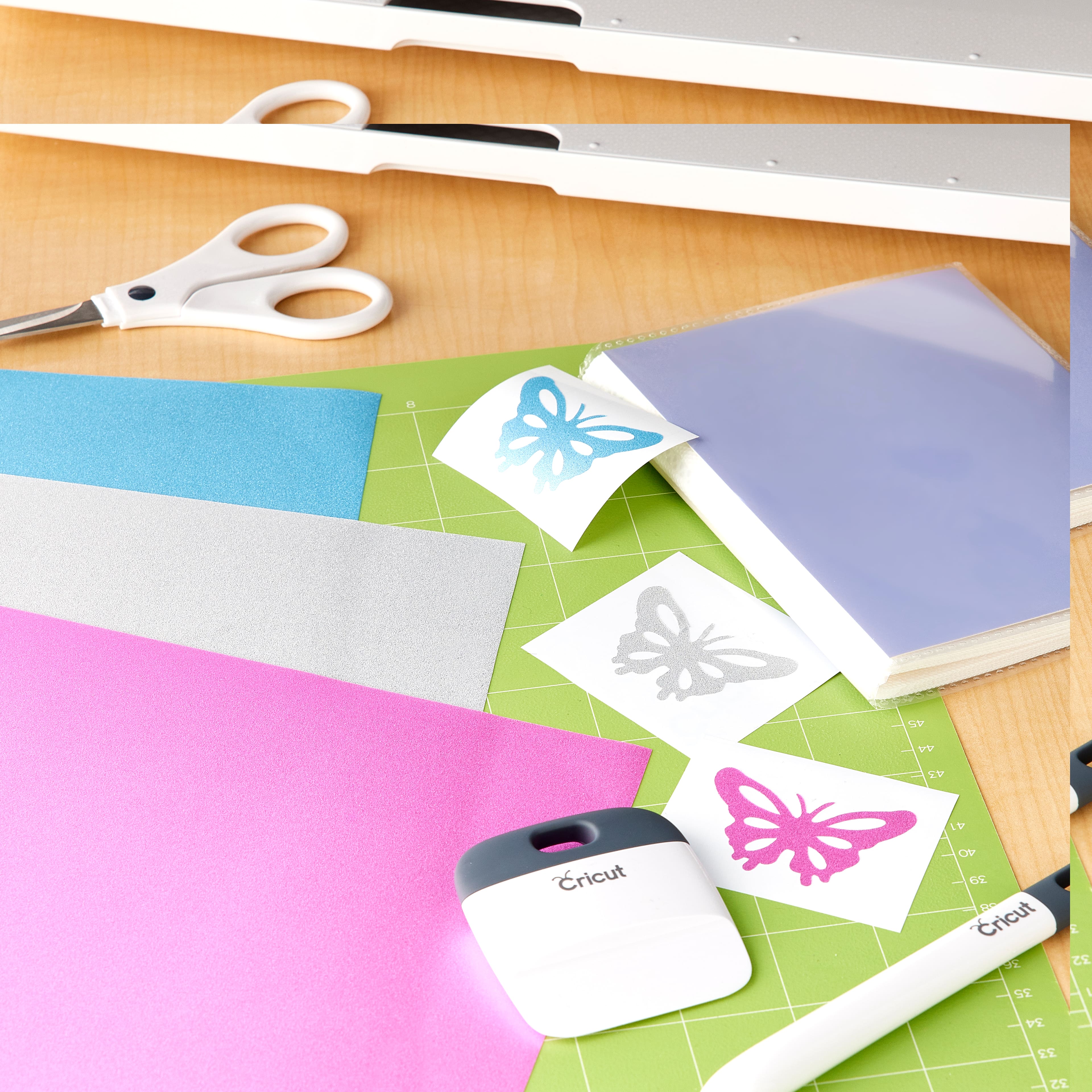 9 Packs: 3 ct. (27 total) Cricut® Premium Vinyl™ Shimmer Cotton Candy Sampler