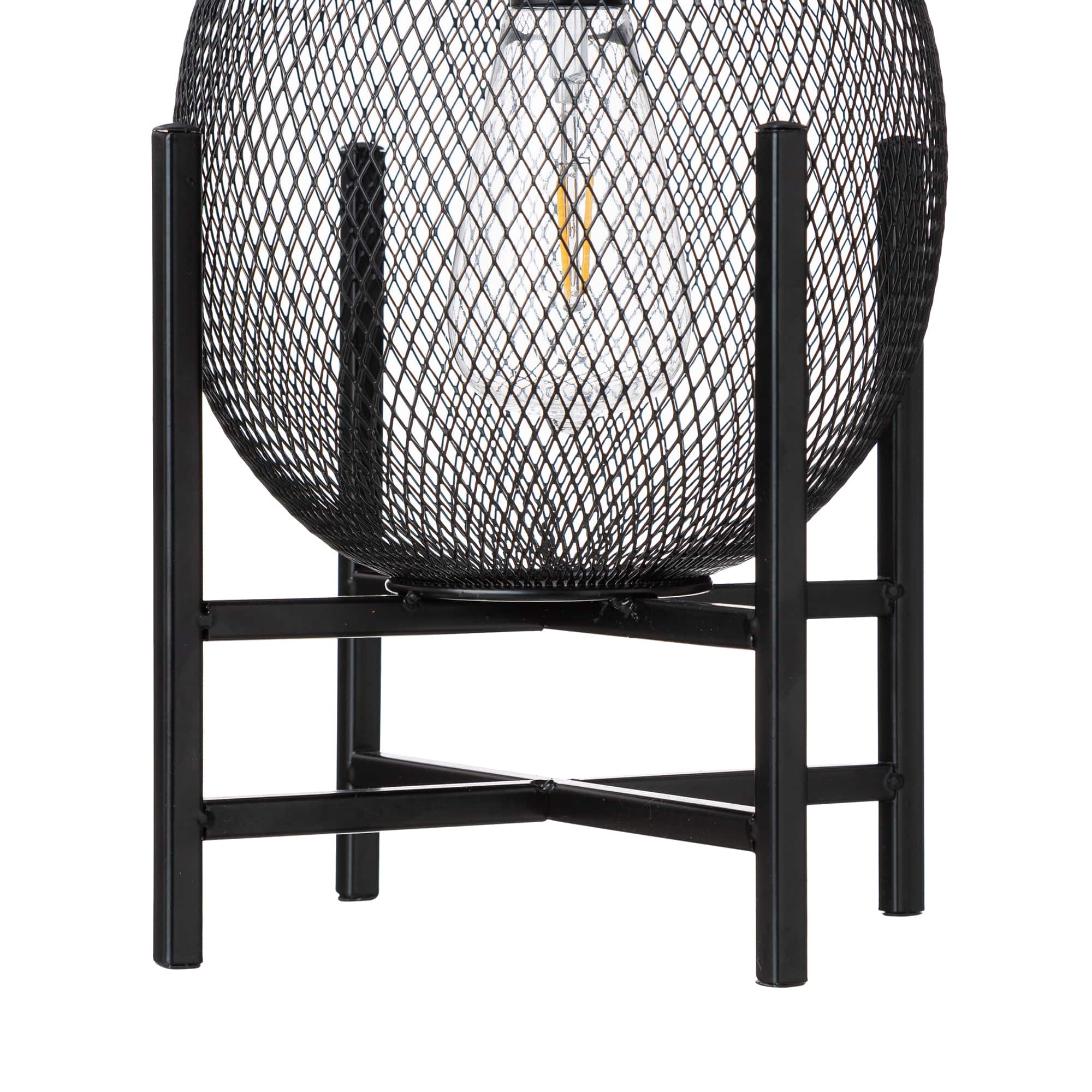 Glitzhome® 11.5" Metal Mesh Solar Powered Lantern with Stand