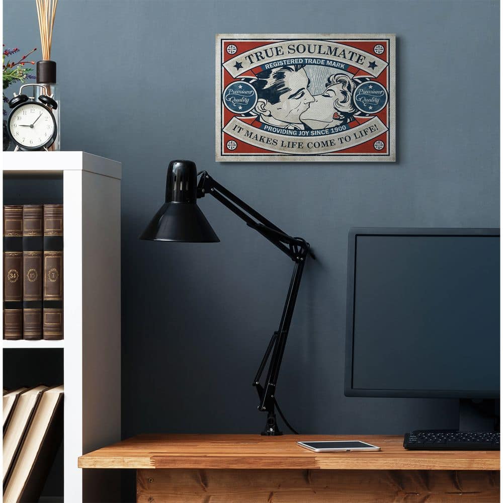 Stupell Industries True Soulmate Retro Canvas Wall Art