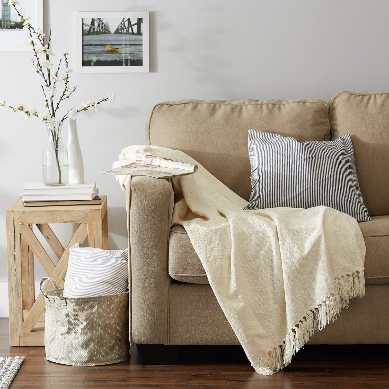 DII® Soft Cream Chenille Throw