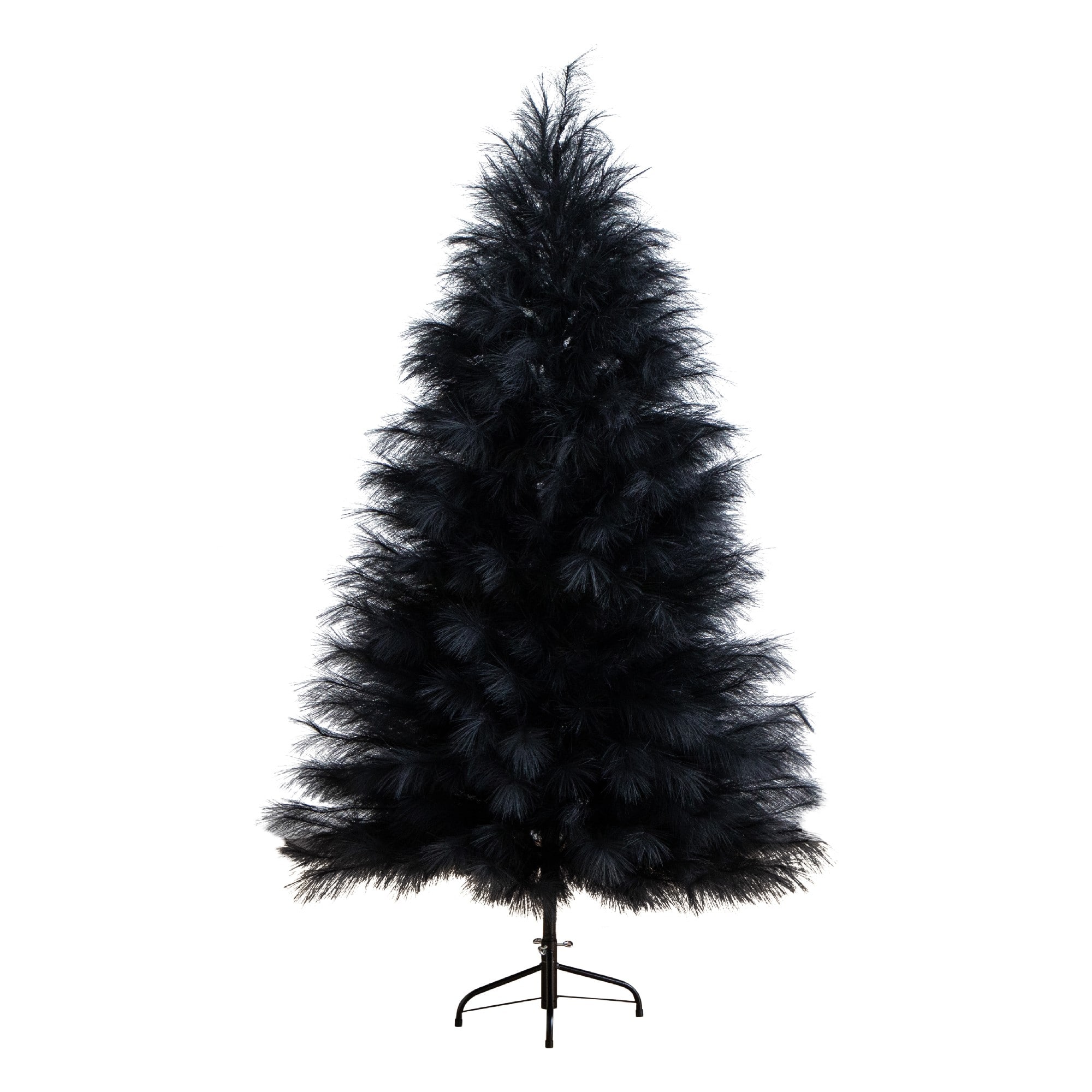 6ft. Artificial Halloween Black Pampas Grass Christmas Tree
