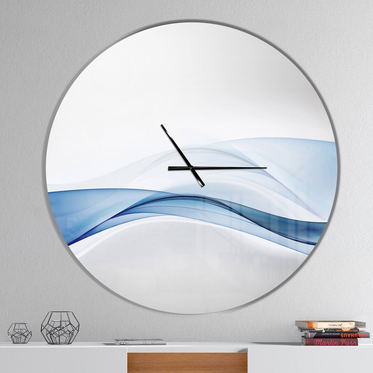Designart '3D Wave Of Water Splash Modern Wall Clock