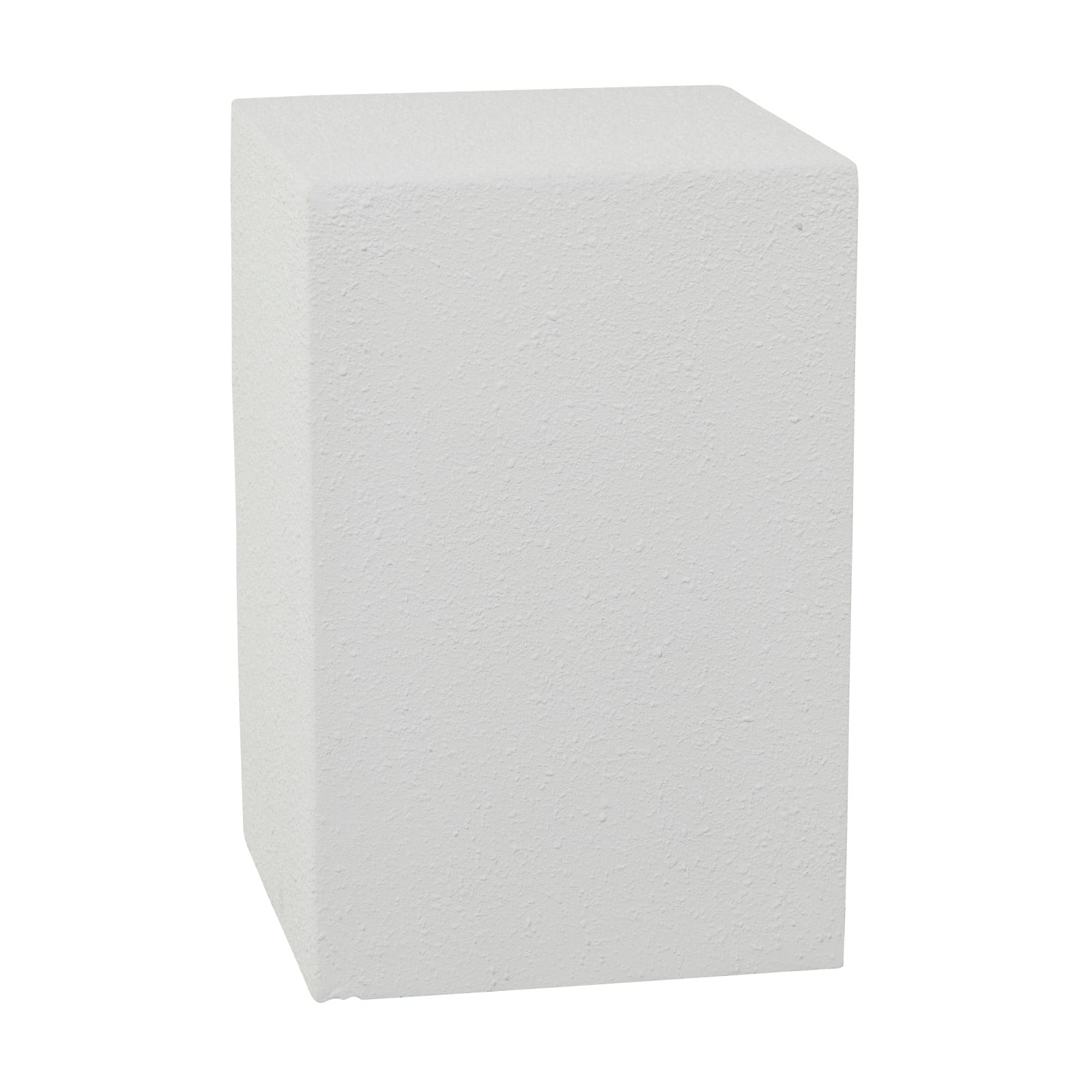 White Contemporary Garden Stool, 17" x 17" x 24"