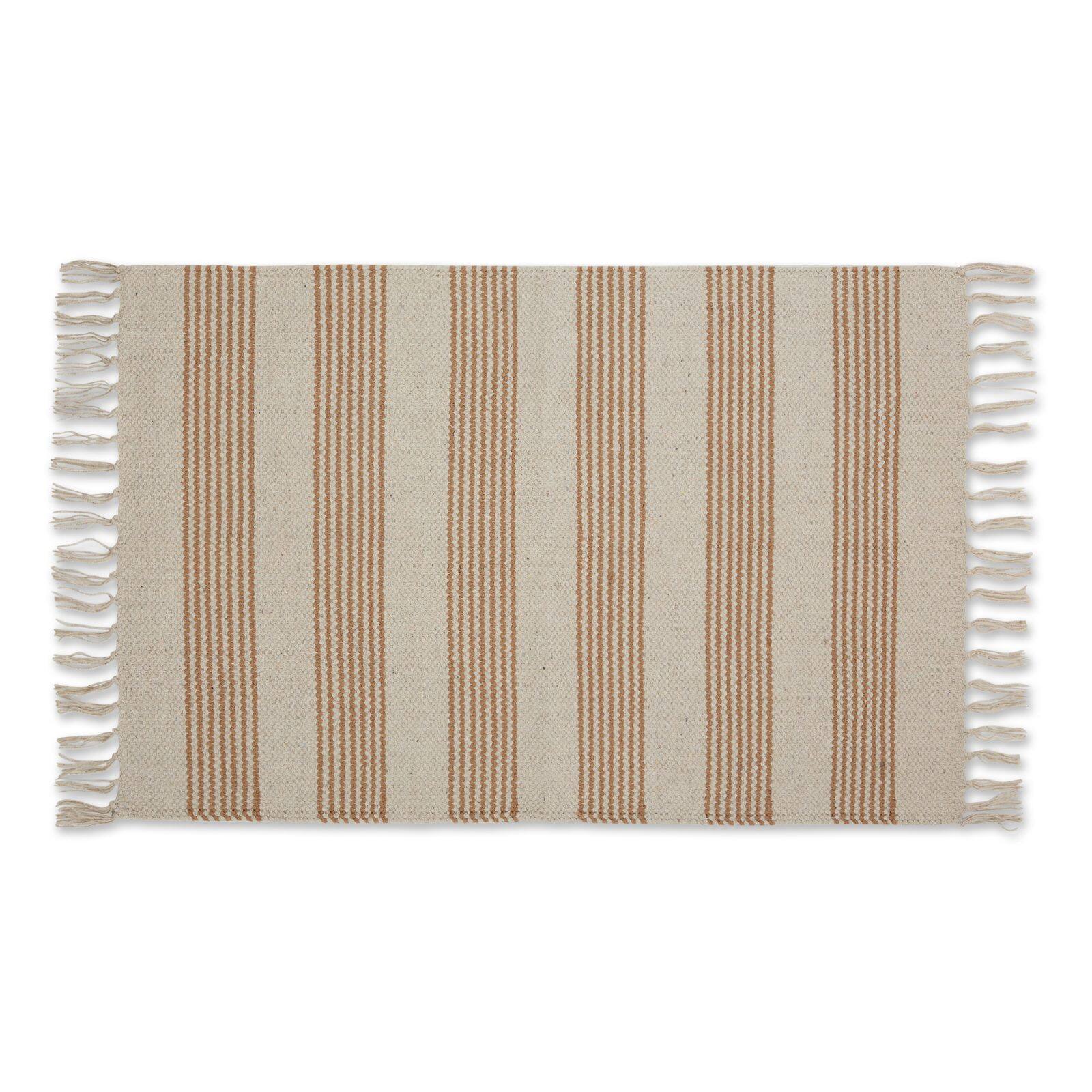 DII® Stone Ticking Stripe Hand-Loomed Rug, 2ft. x 3ft.