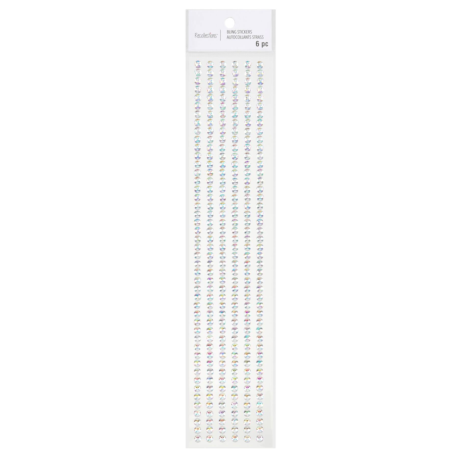 12 Packs: 6 ct. (72 total) Iridescent Clear Rhinestone Borders by Recollections™