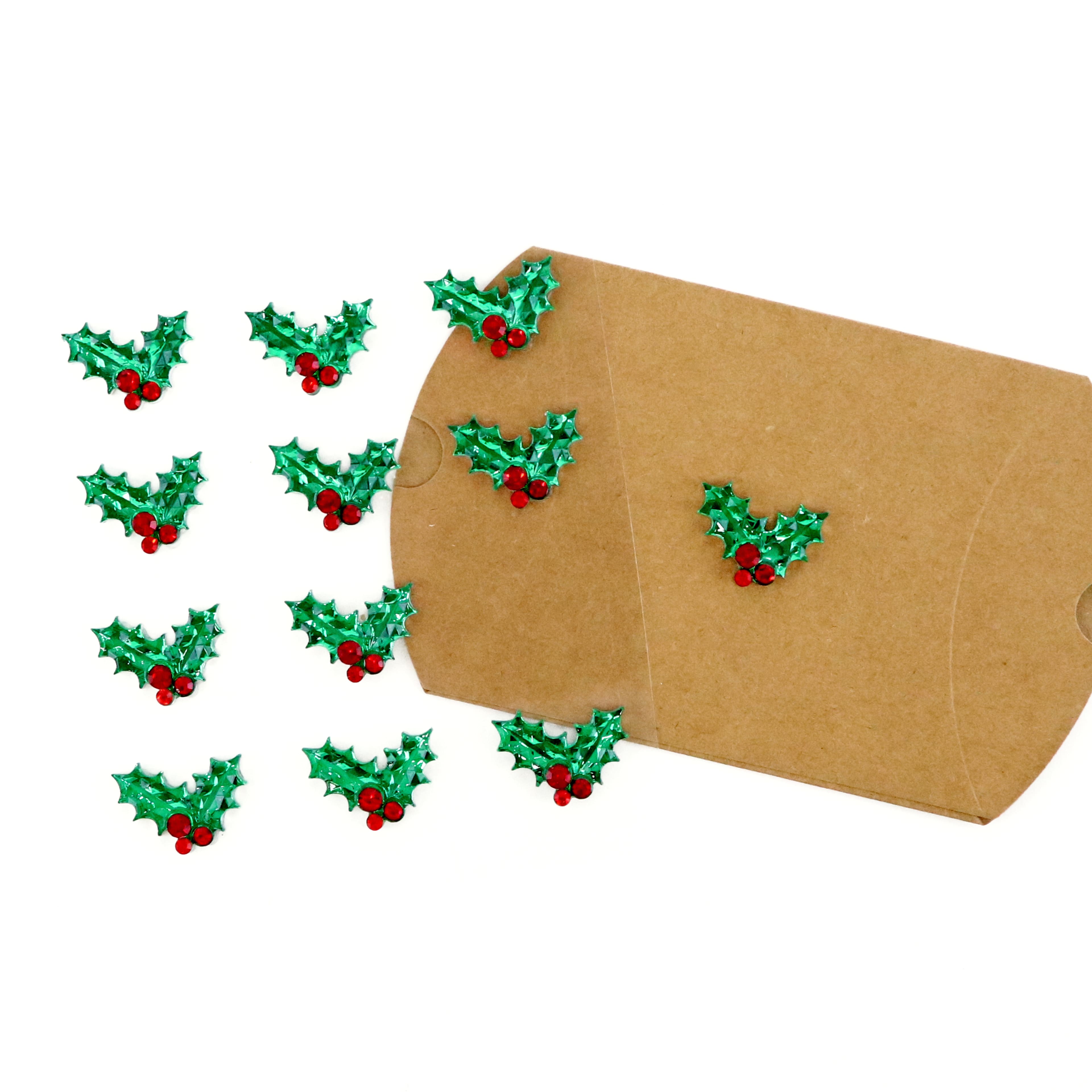 Red & Green Christmas Holly Bling Stickers, 12ct. by Recollections™