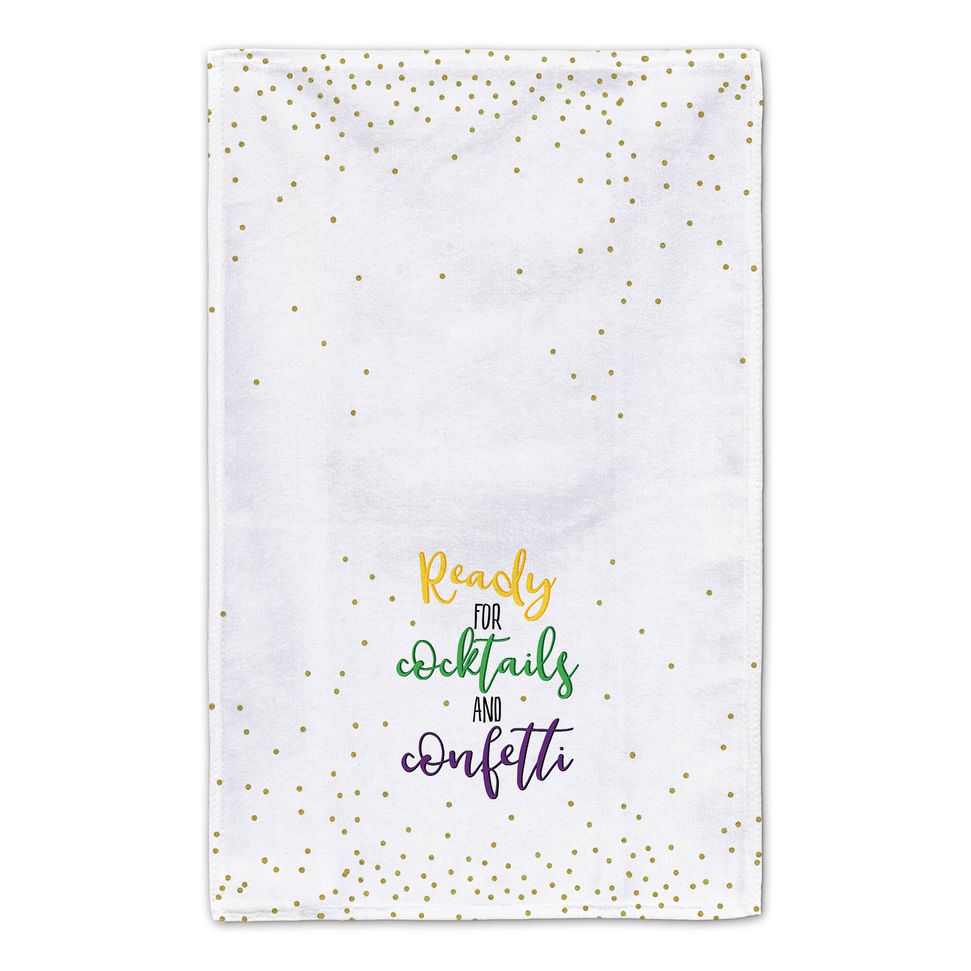 Cocktails & Confetti Mardi Gras Tea Towel Set