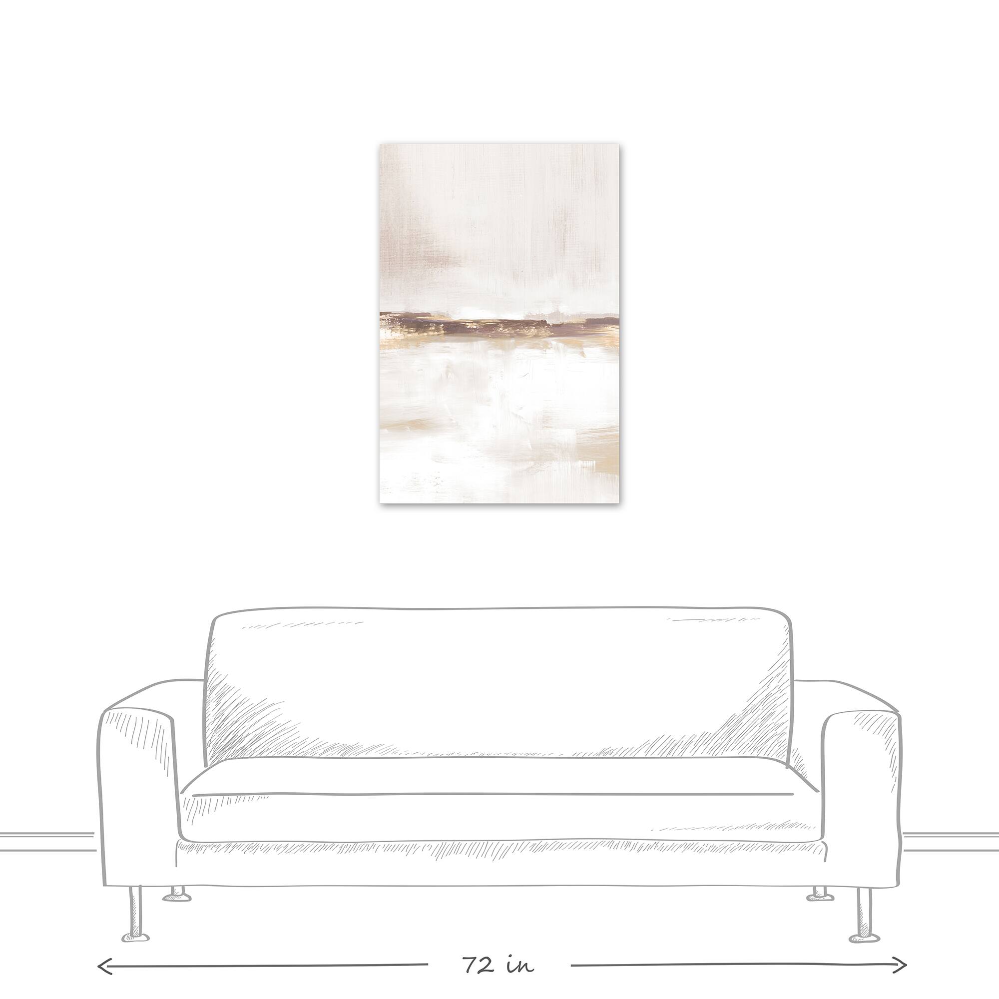 Golden Brown Horizon 24" x 36" Canvas Wall Art