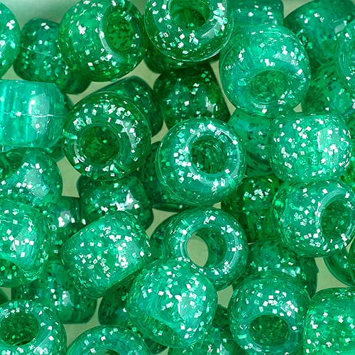 John Bead 9mm Sparkle Pony Beads, 1,000ct