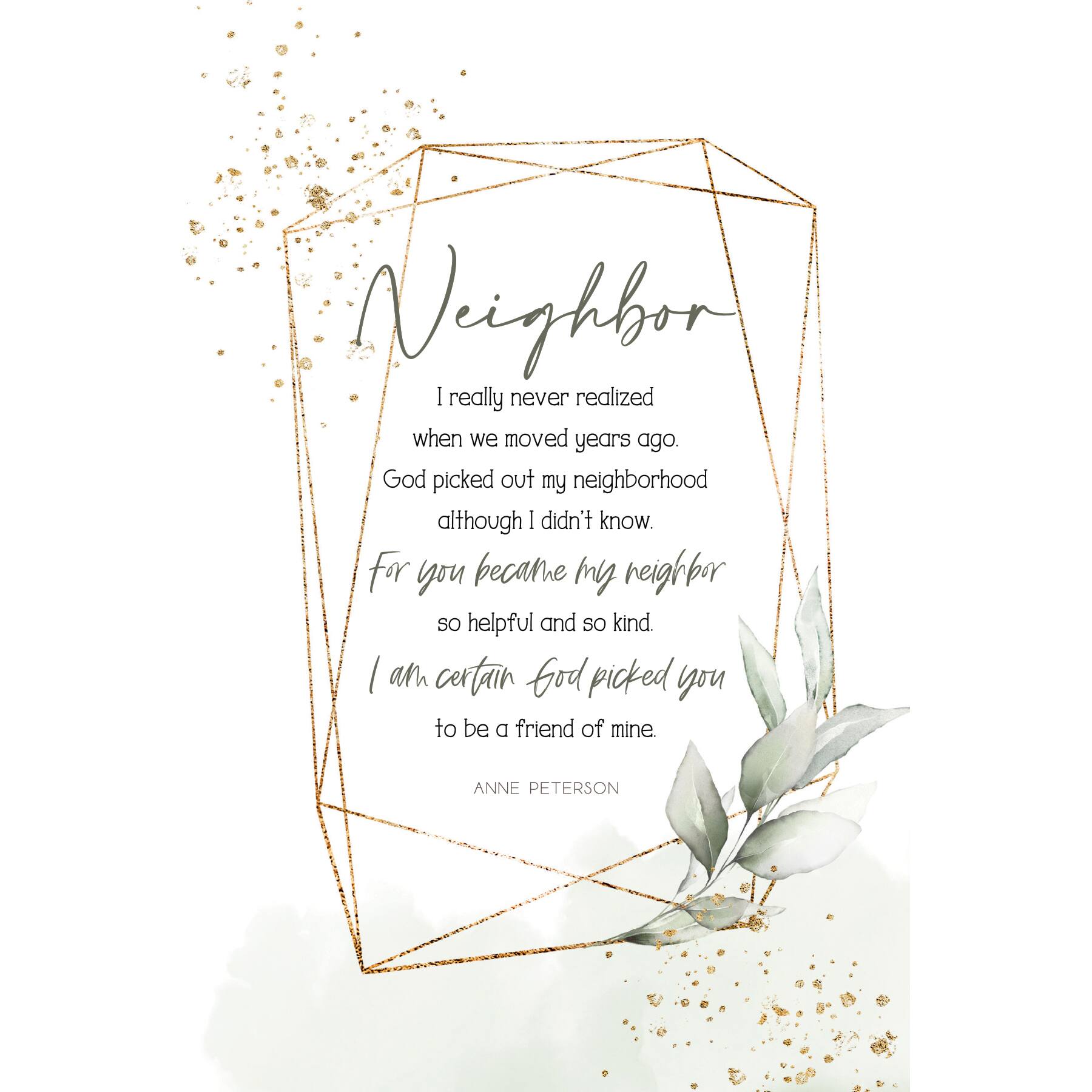 Neighbor Inspirational Wood Plaque