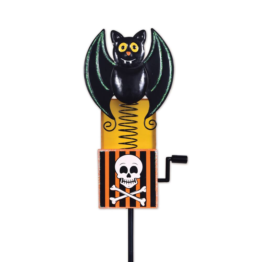 Sunset Vista Designs® 41" Nostalgic Jack-in-the-Box Vampire Bat Garden Stake