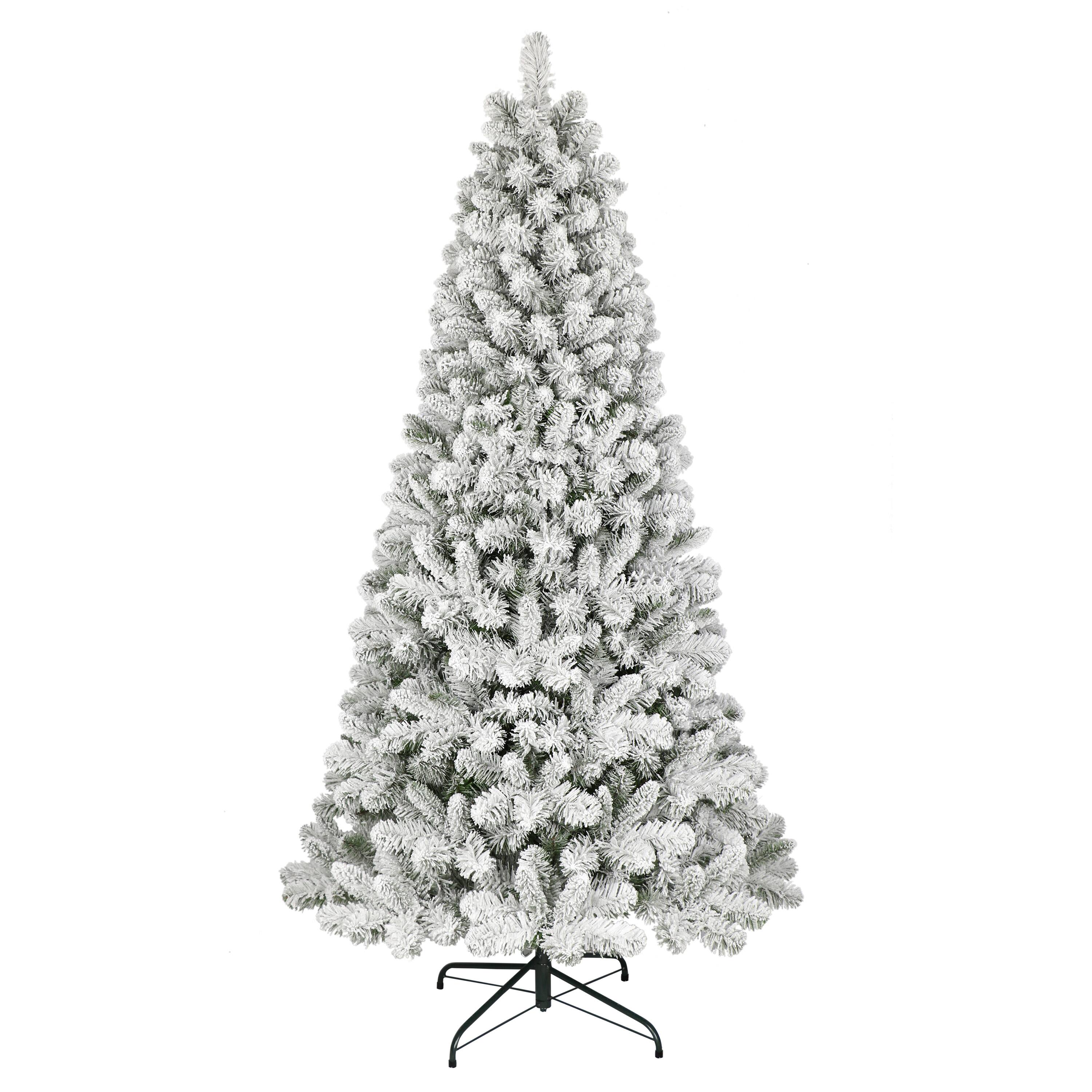 6 Pack: 6ft. Unlit Flocked Virginia Pine Artificial Christmas Tree