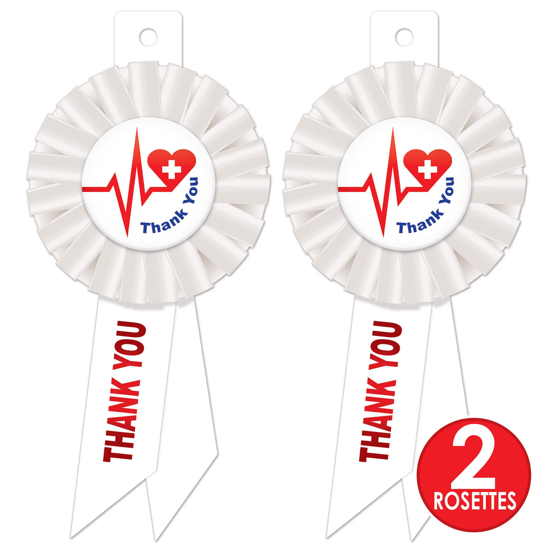 Beistle Thank You Health Care Workers Rosettes, 2ct.