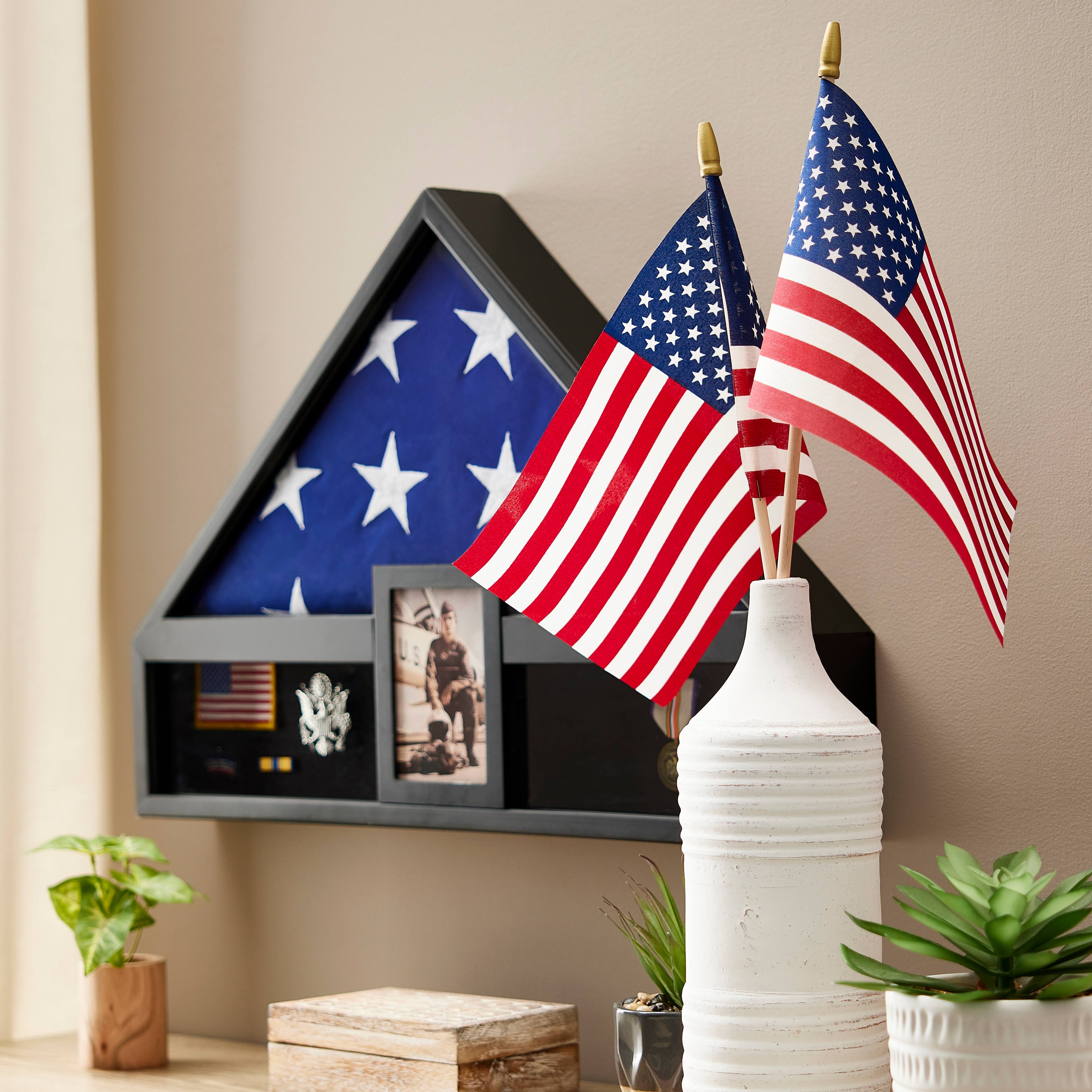 24 Packs: 2 ct. (48 total) Valley Forge® 8" x 12" U.S. Stick Flags