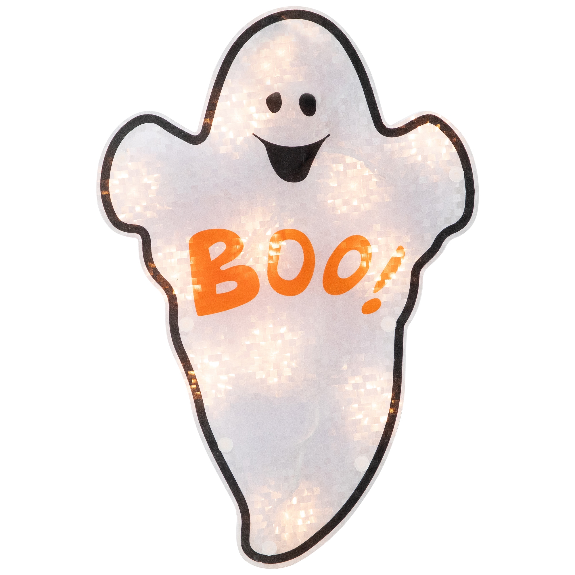 Lighted Holographic Ghost Halloween Window Silhouette Decoration