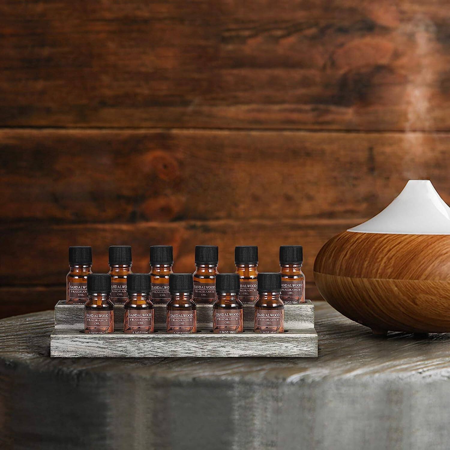 NEX™ Whitewash Essential Oils Storage Rack for 5, 10, 15, and 20mL Bottles, 2ct.