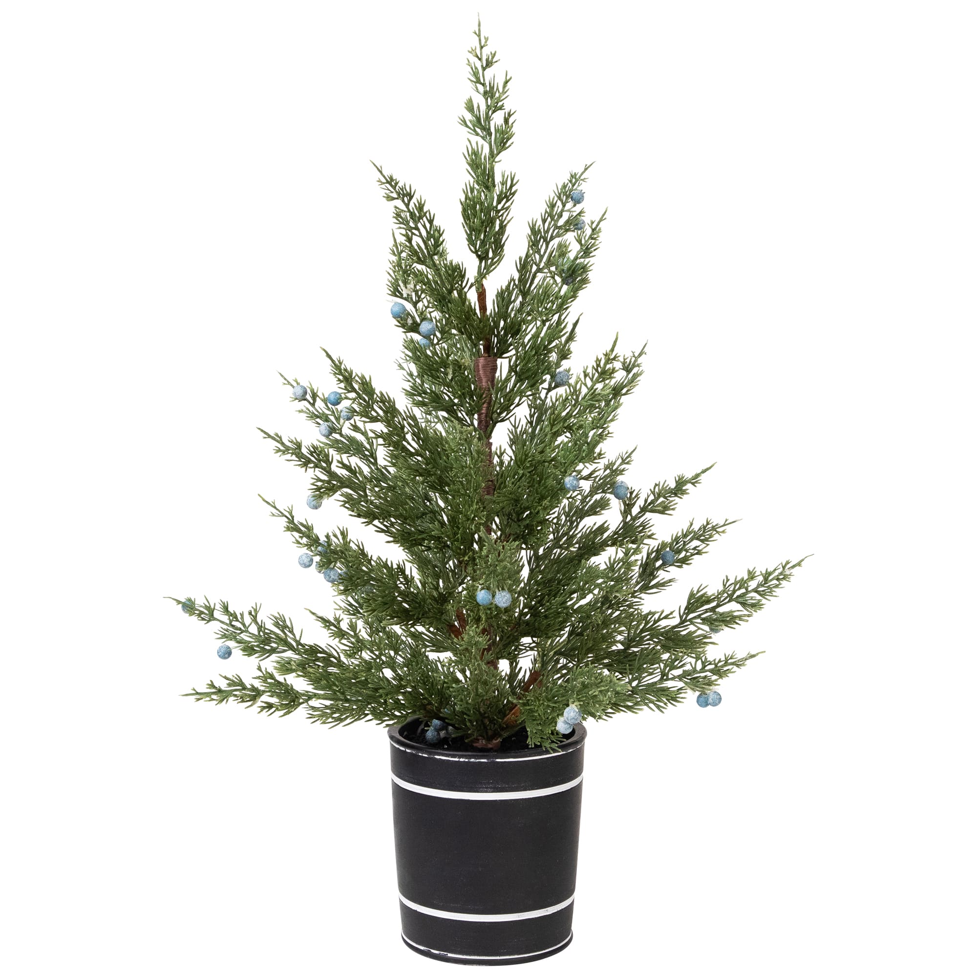Northlight 23" Unlit Pine & Juniper Berry Artificial Potted Christmas Tree