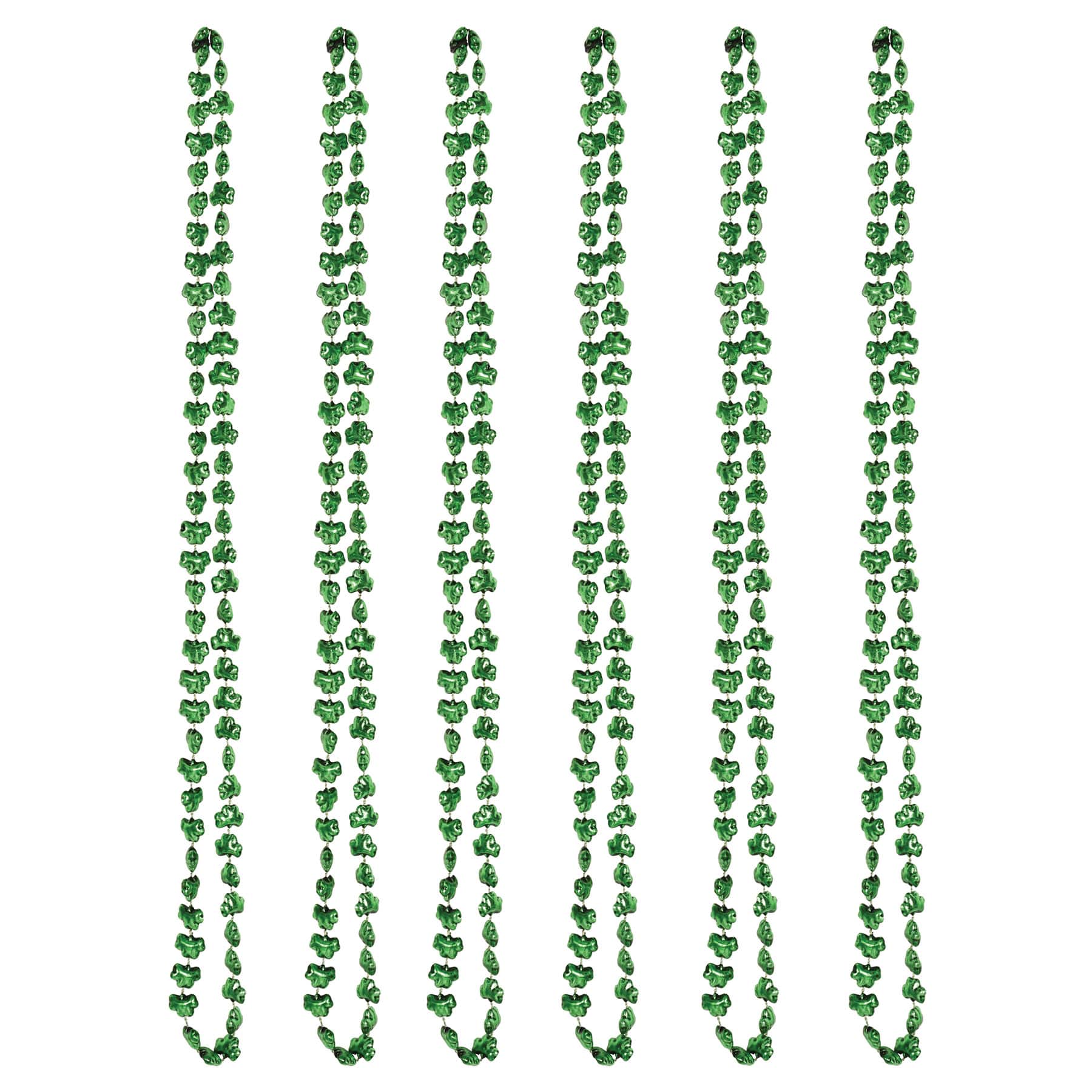 Beistle 33" Mini Shamrock Beads, 2 Packs of 6