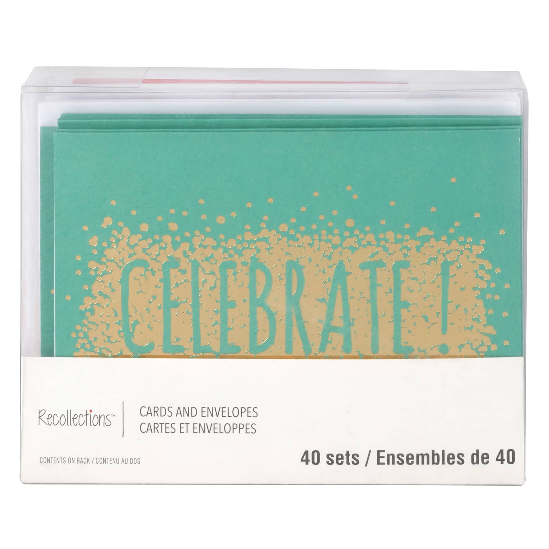 Gold Celebrate Cards & Envelopes by Recollections™, 4.25" x 5.5"