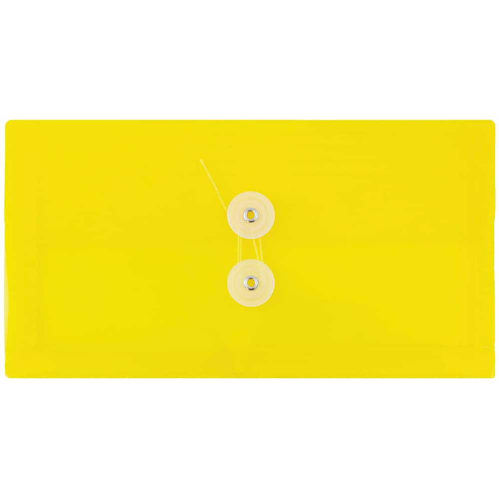 JAM Paper #10 Plastic Envelopes with Button & String Tie Closure, 12ct.