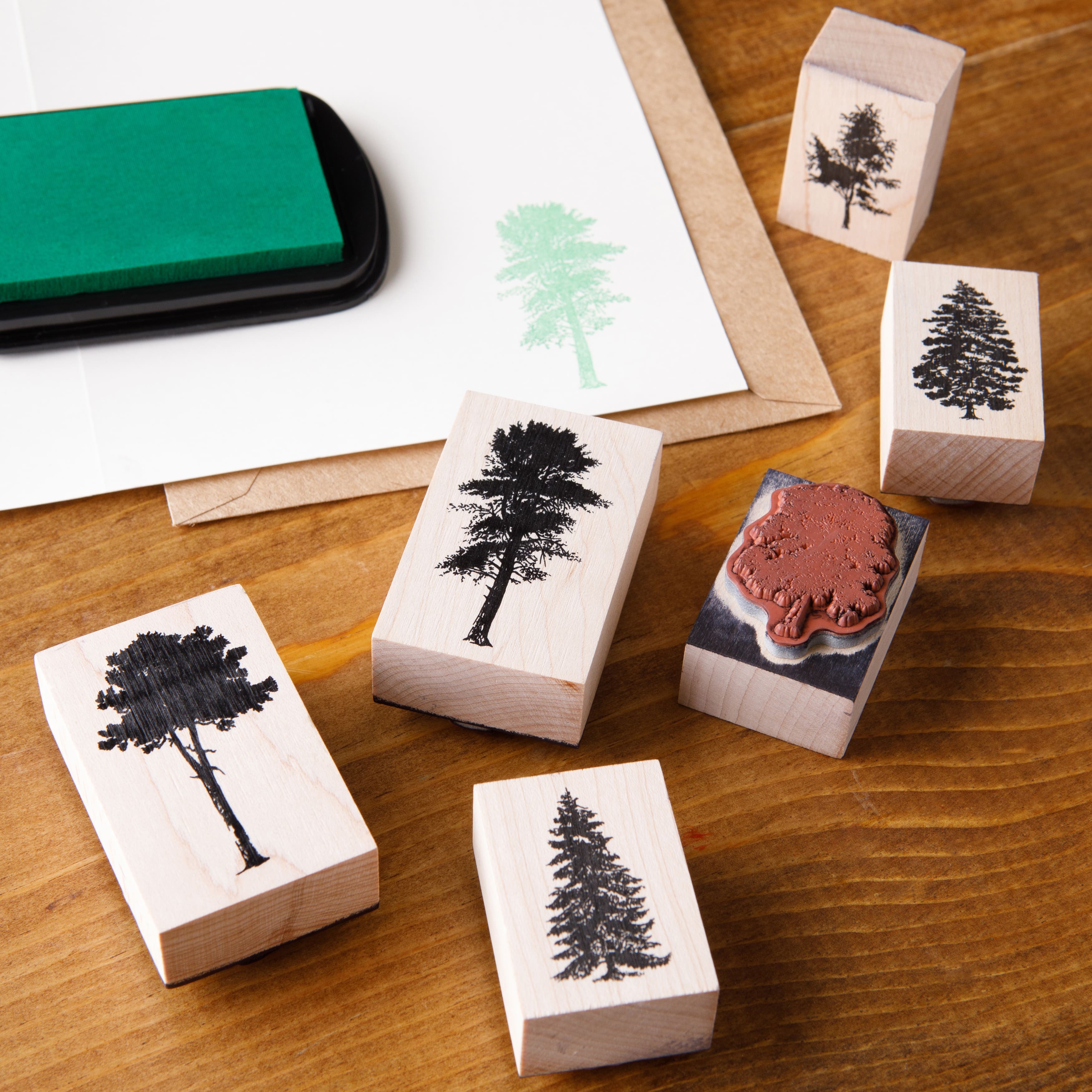 6 Pack: Trees Wood Stamp Set by Recollections™