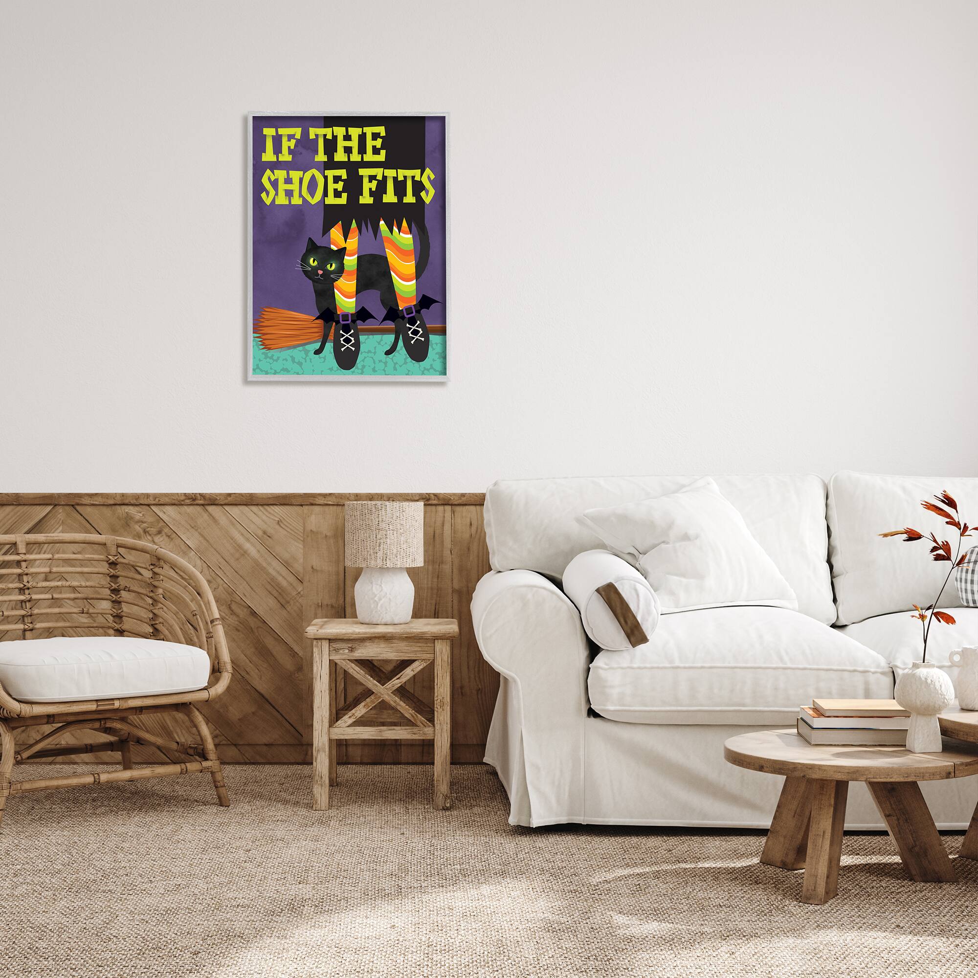 Stupell Industries If The Shoe Fits Witch Framed Giclee Art
