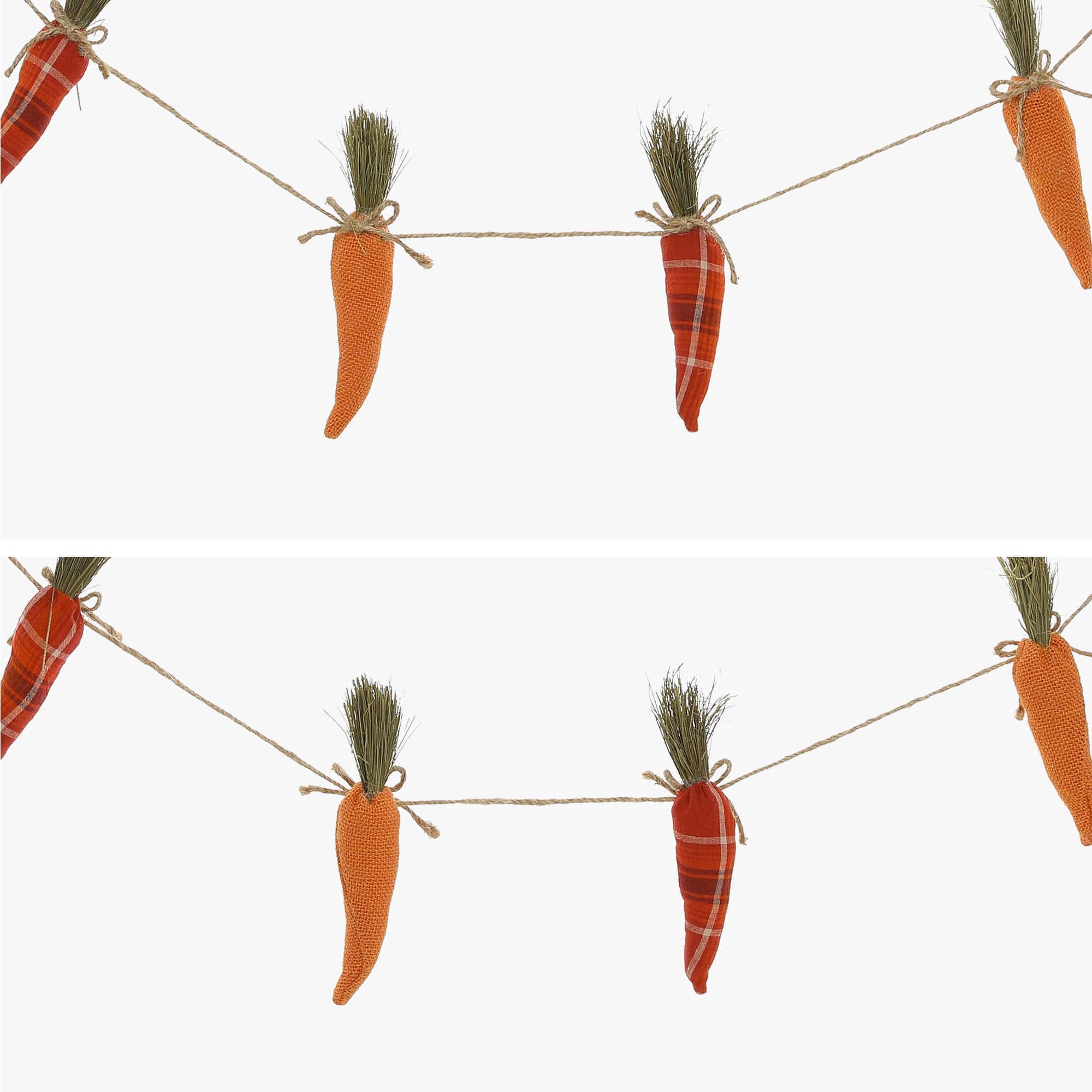 Glitzhome® Easter Burlap Carrots Garland