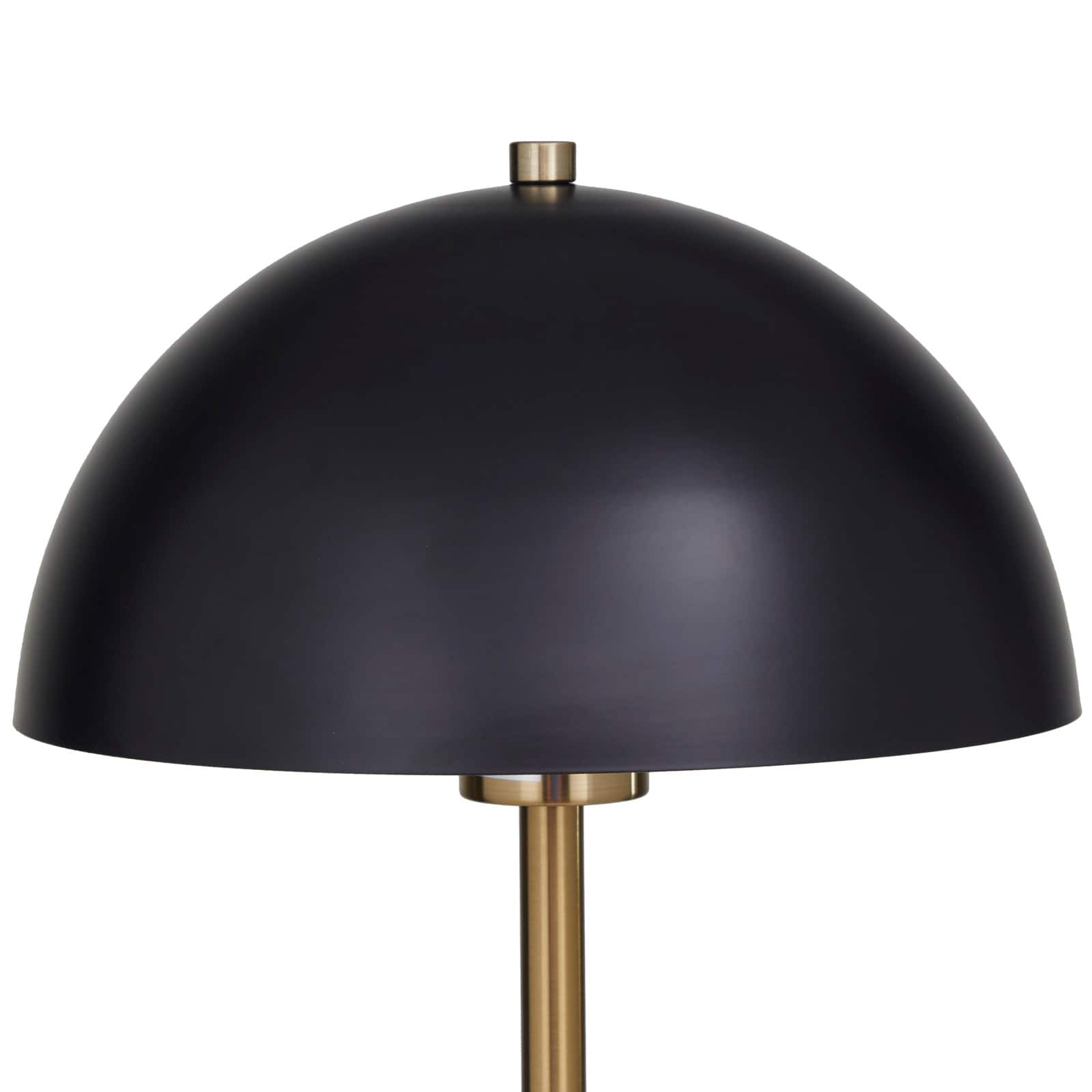 Black Metal Umbrella Style Desk Lamp with Marble Base 10" x 10" x 28"