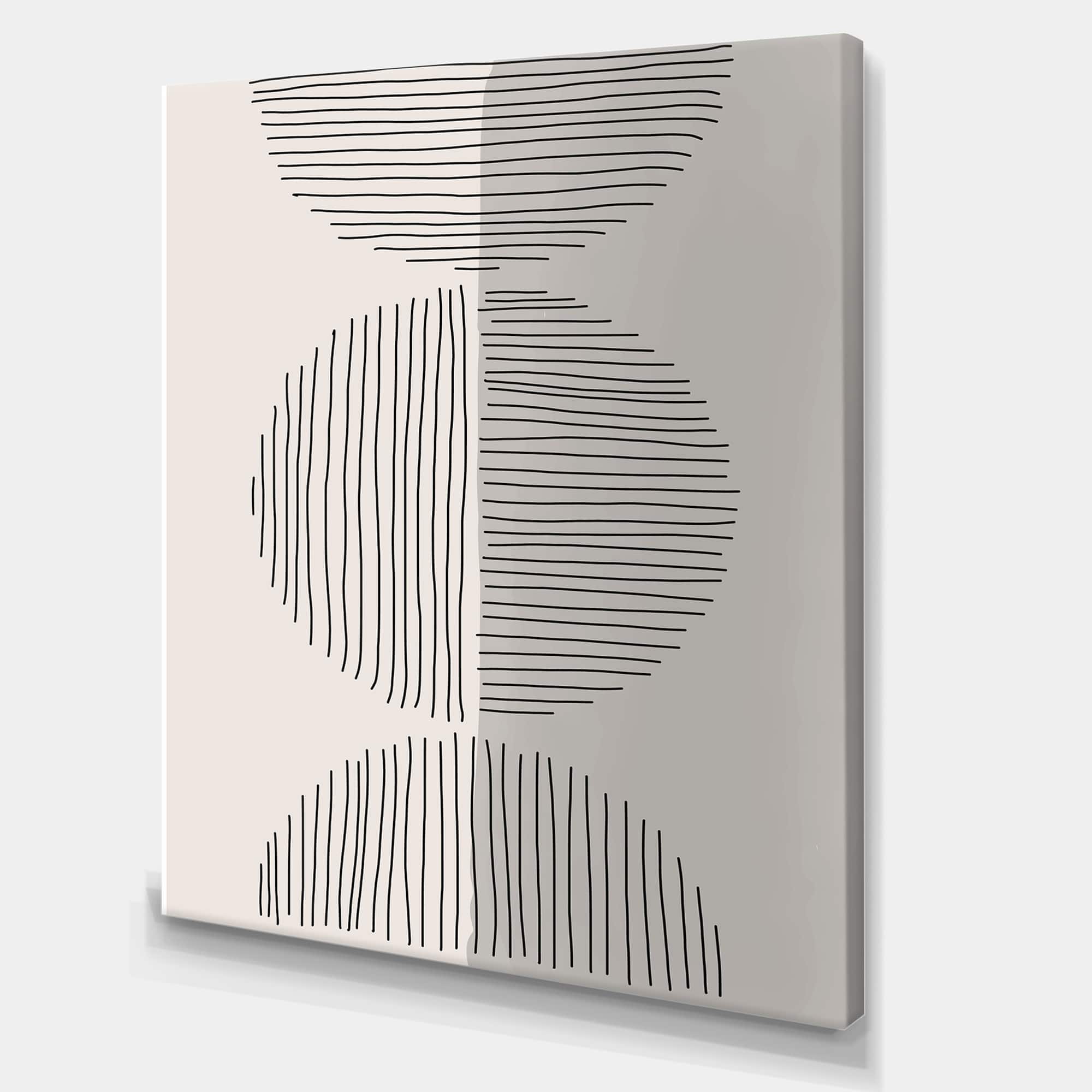 Designart - Minimal Geometric Lines And Circle VII