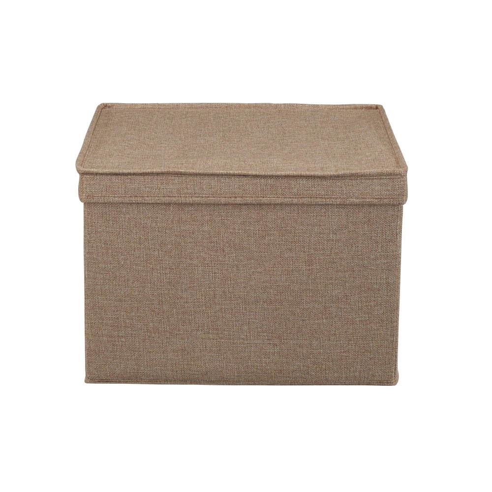 Household Essentials Canvas Storage Boxes with Lids, 2ct.