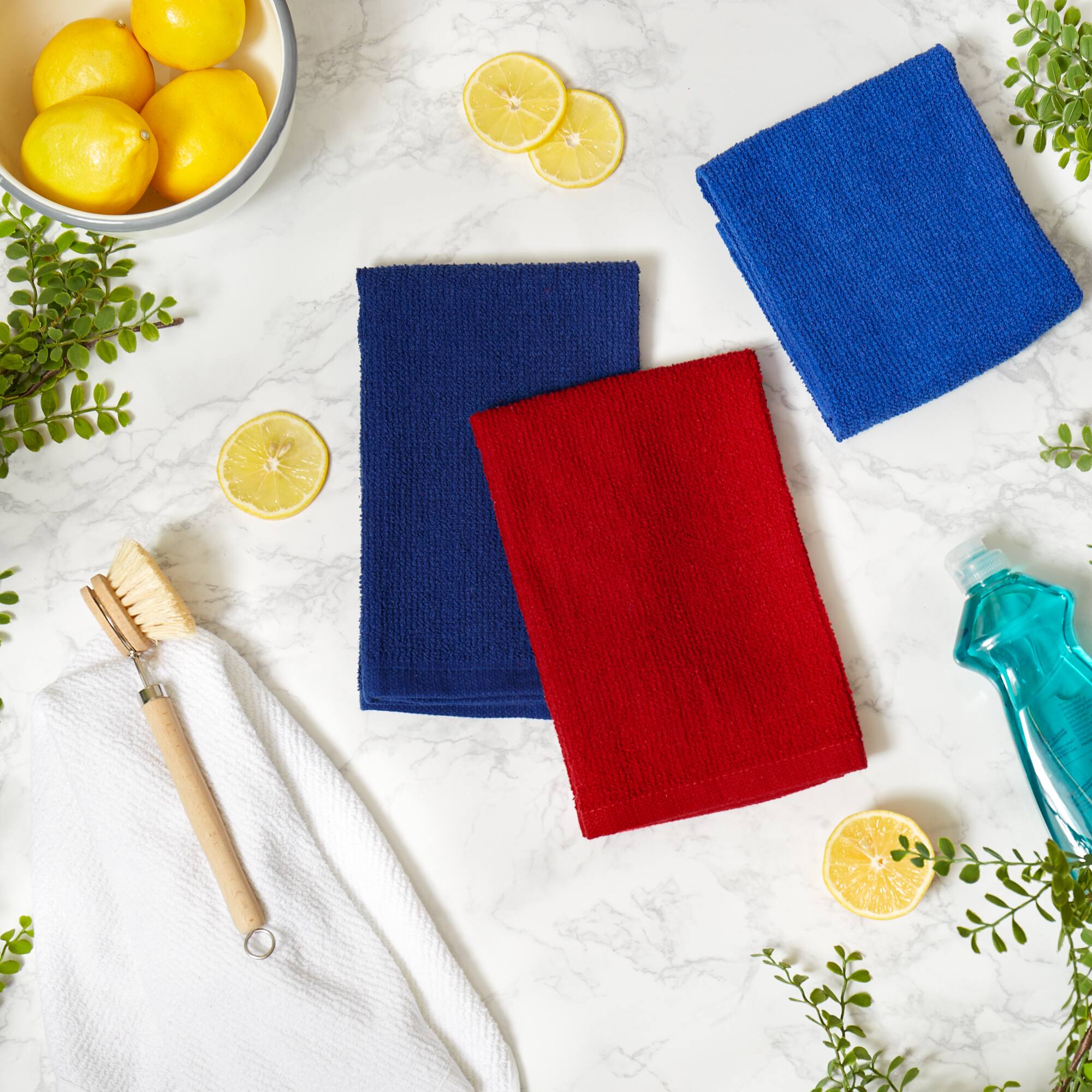 DII® Patriotic Bar Mop Dishtowels, 4ct.