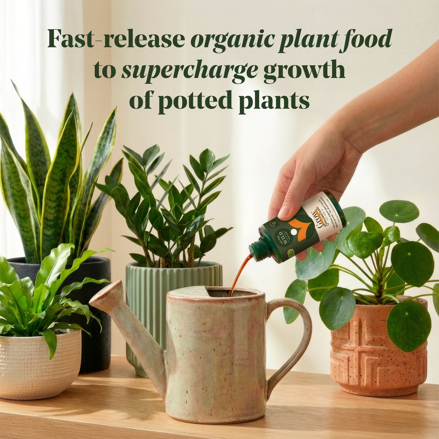 We The Wild™ 5.1oz. Concentrate Fast-Release Organic Plant Food for Houseplants